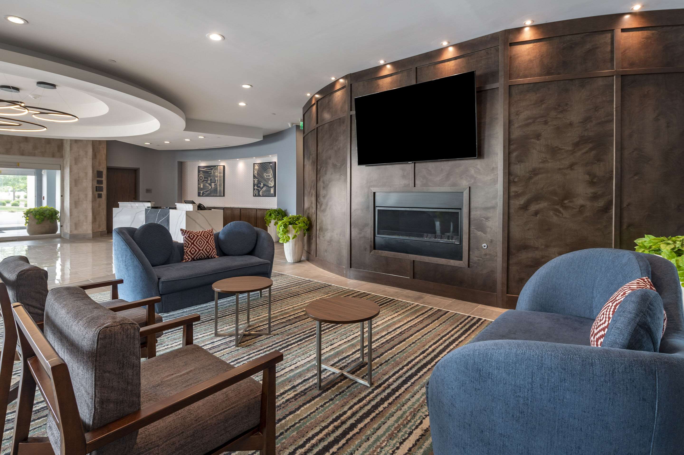 Spacious lobby with sitting area | Cambria Hotel Nashville Airport