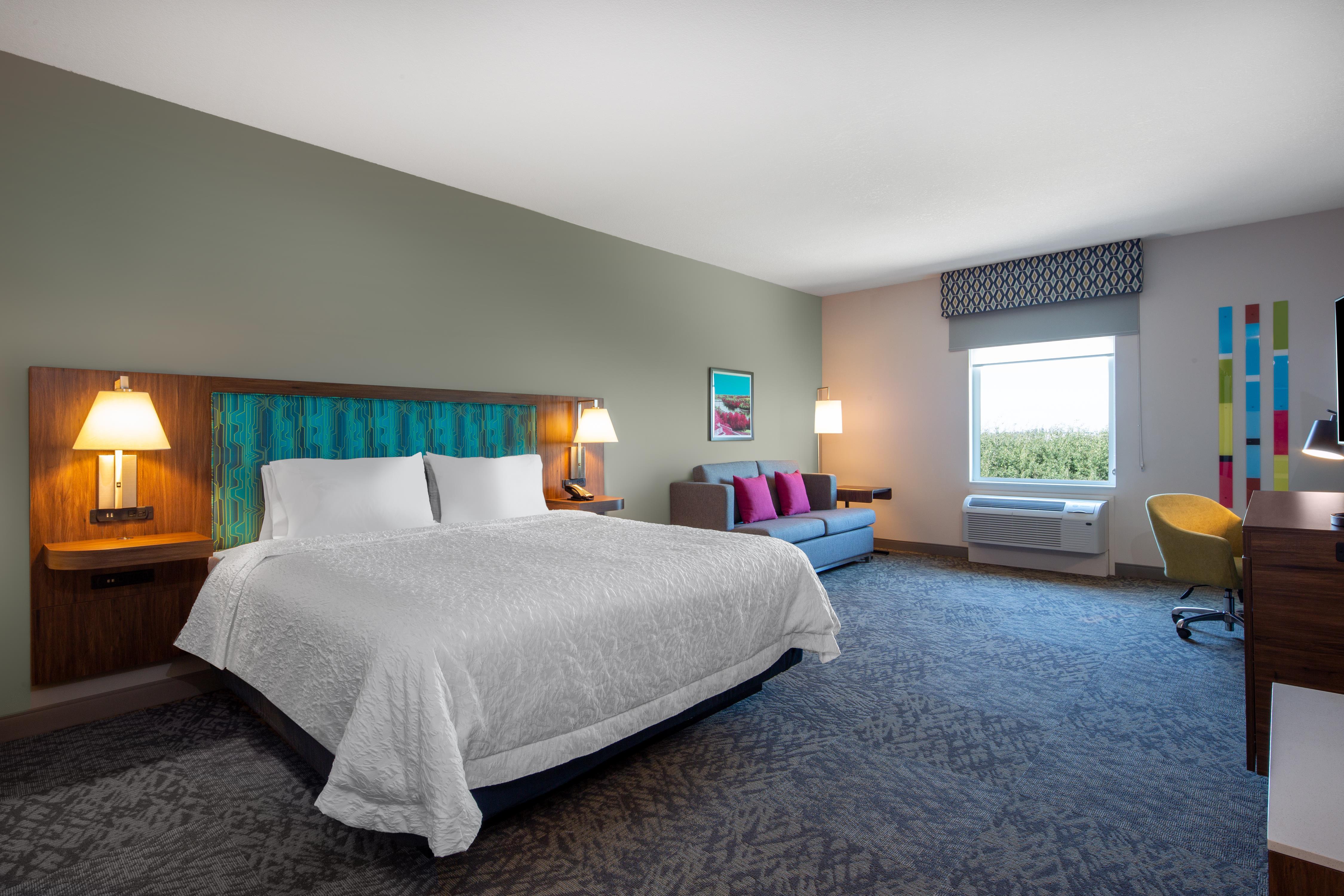 Hampton Inn & Suites Edmonton St. Albert Room Type - 1 KING SFBD MIC FRG NS