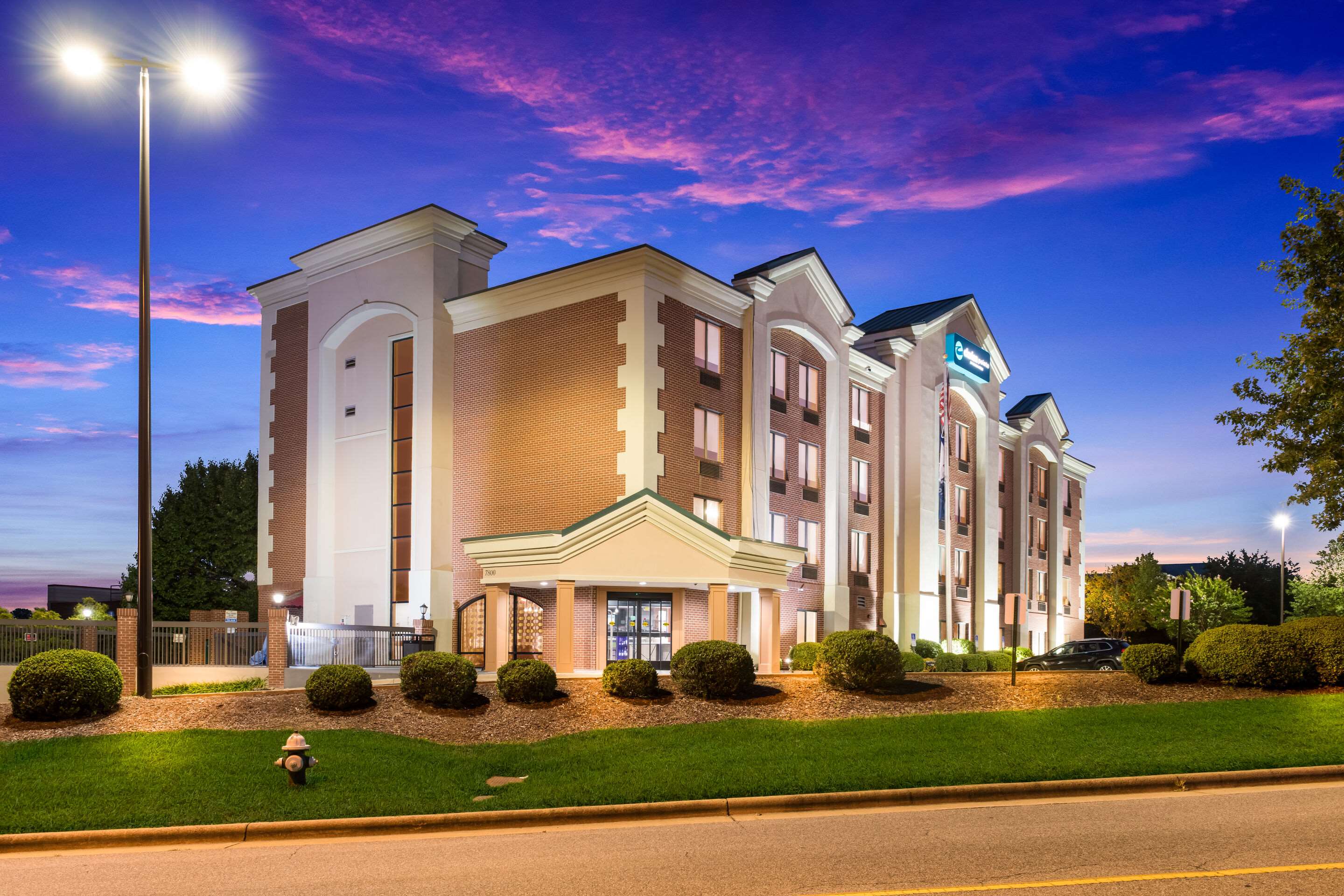 Hotel at twilight