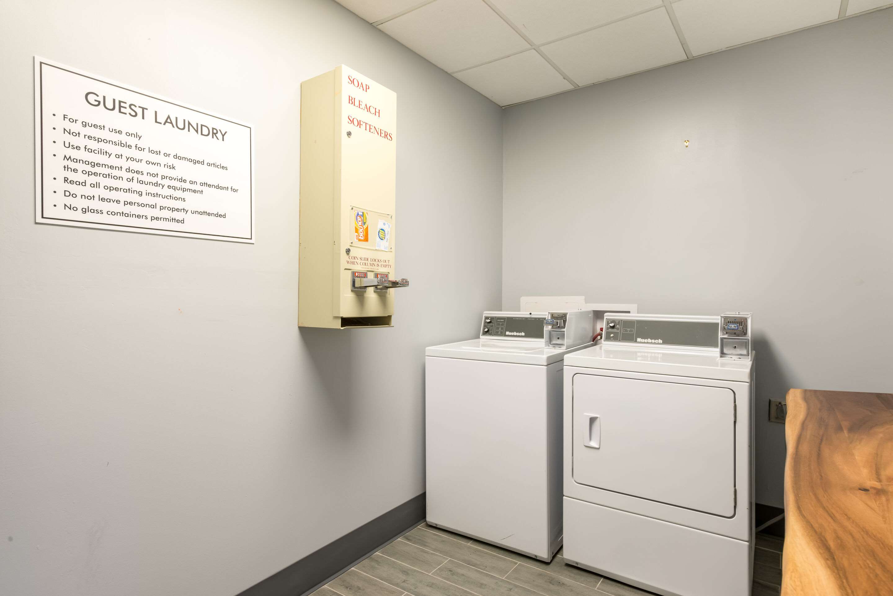 Guest laundry facilities