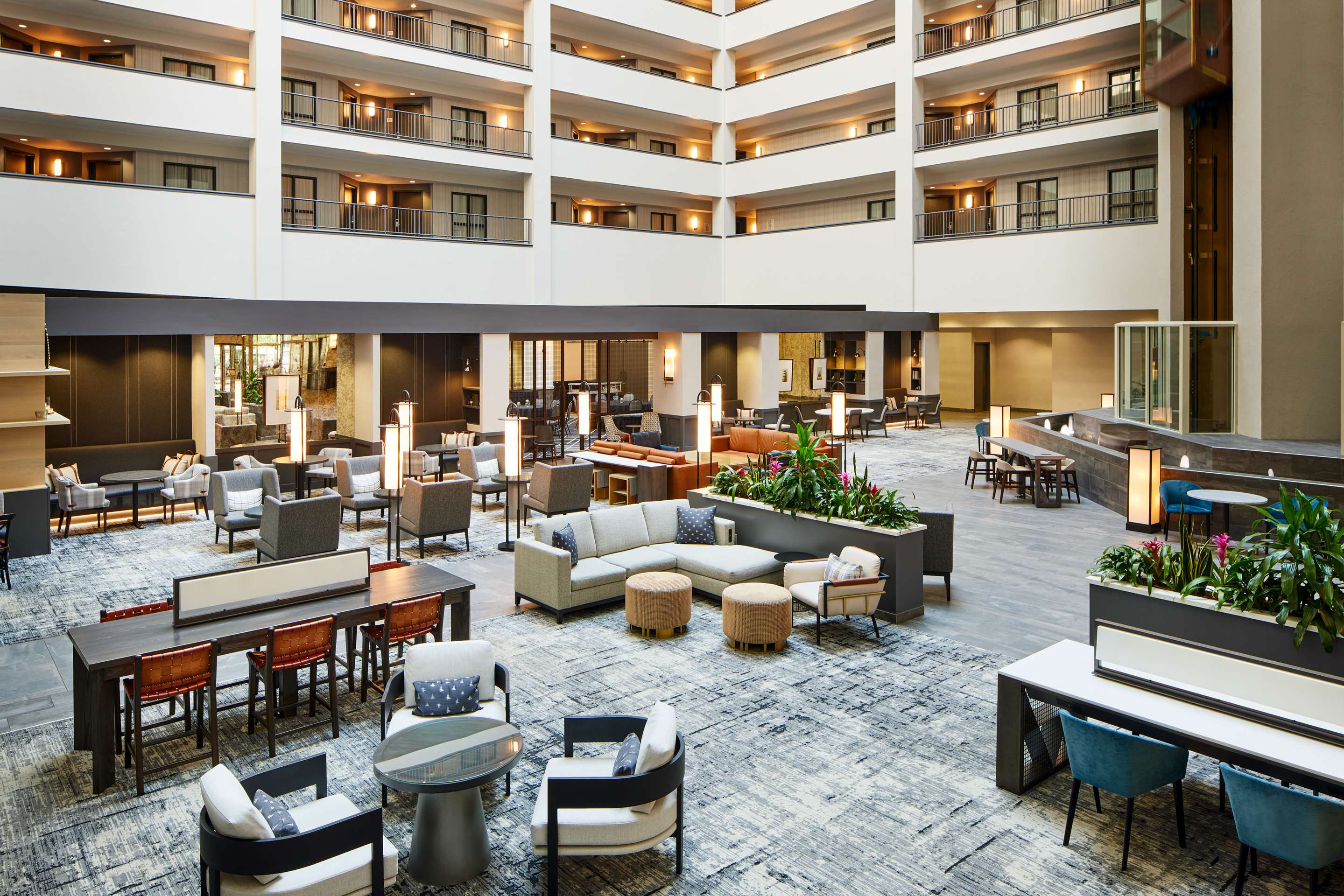 Lobby | Hilton Charlotte Airport