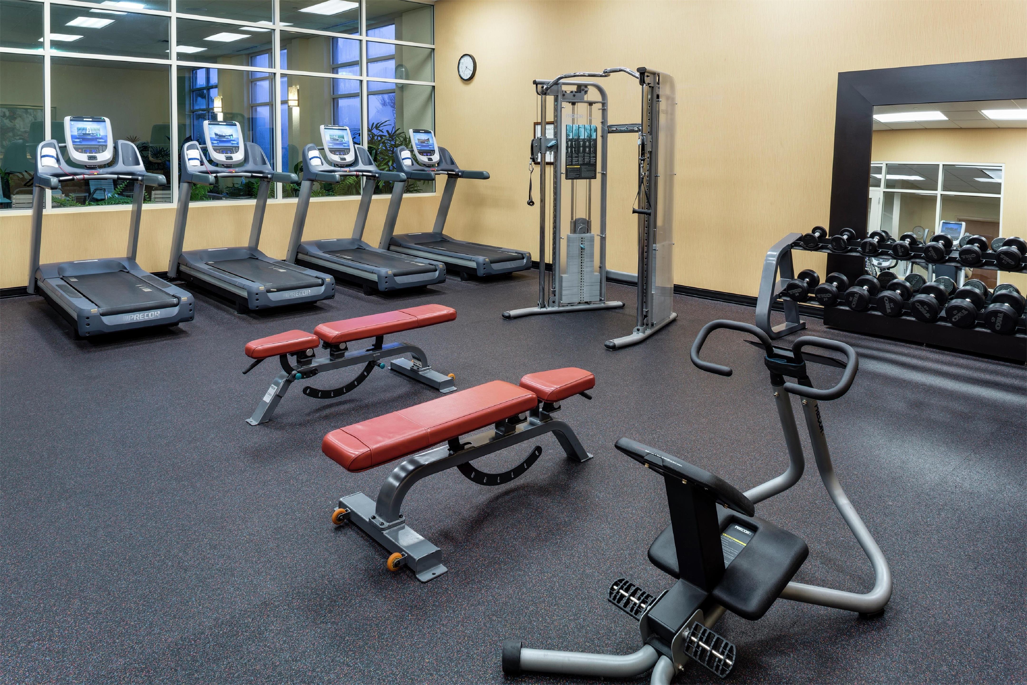 Health club fitness center gym | Hilton Charlotte Airport