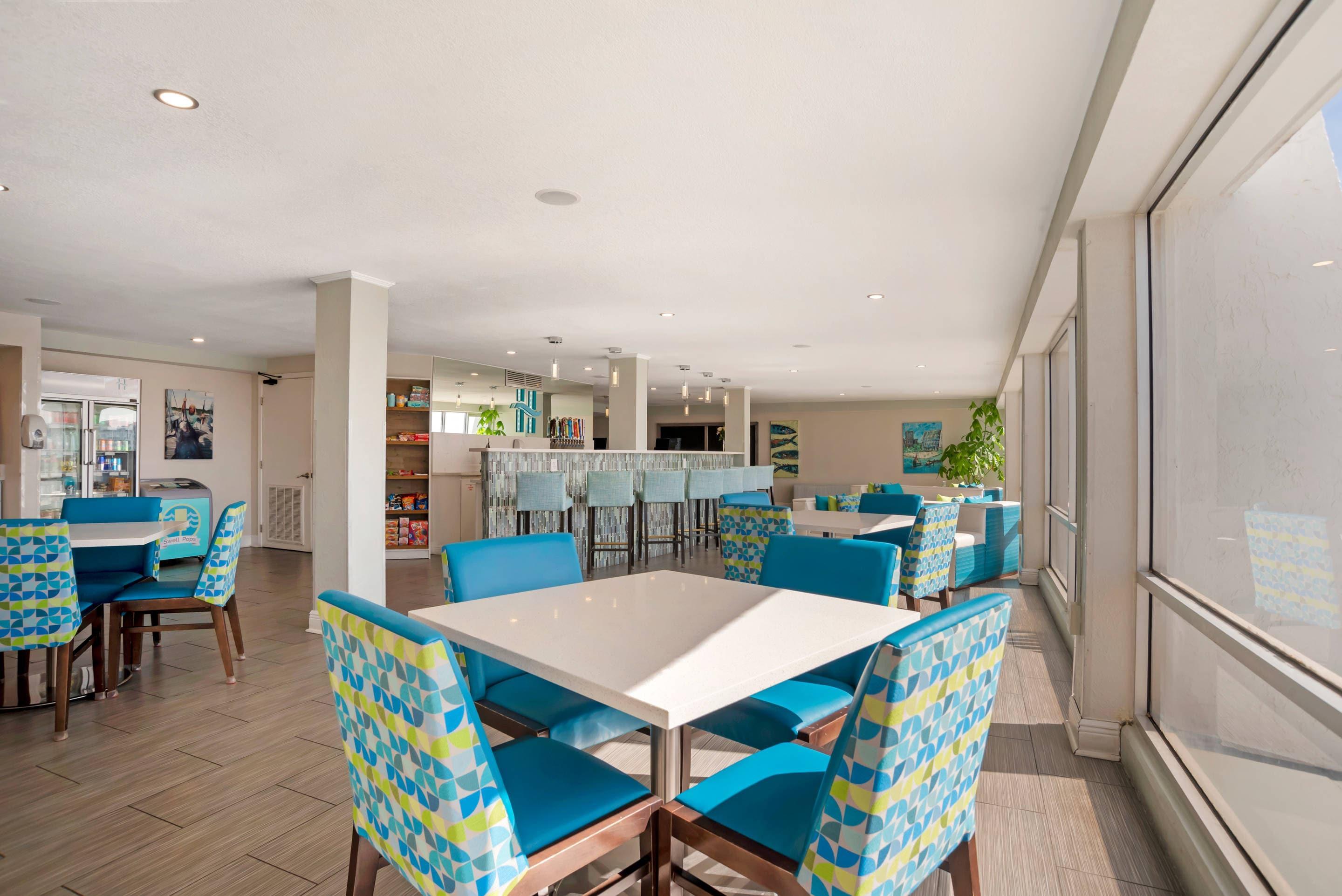 Enjoy breakfast in this seating area