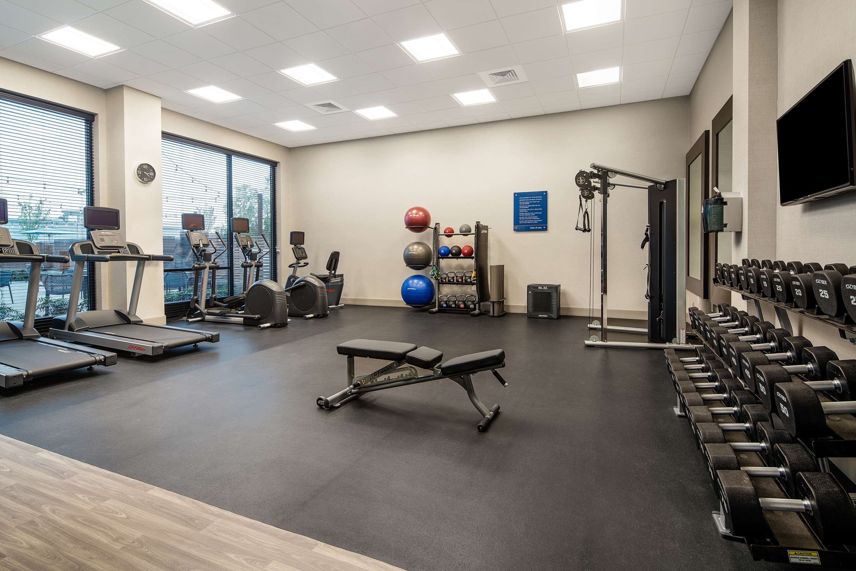 Health club fitness center gym | Hampton Inn & Suites Raleigh Midtown