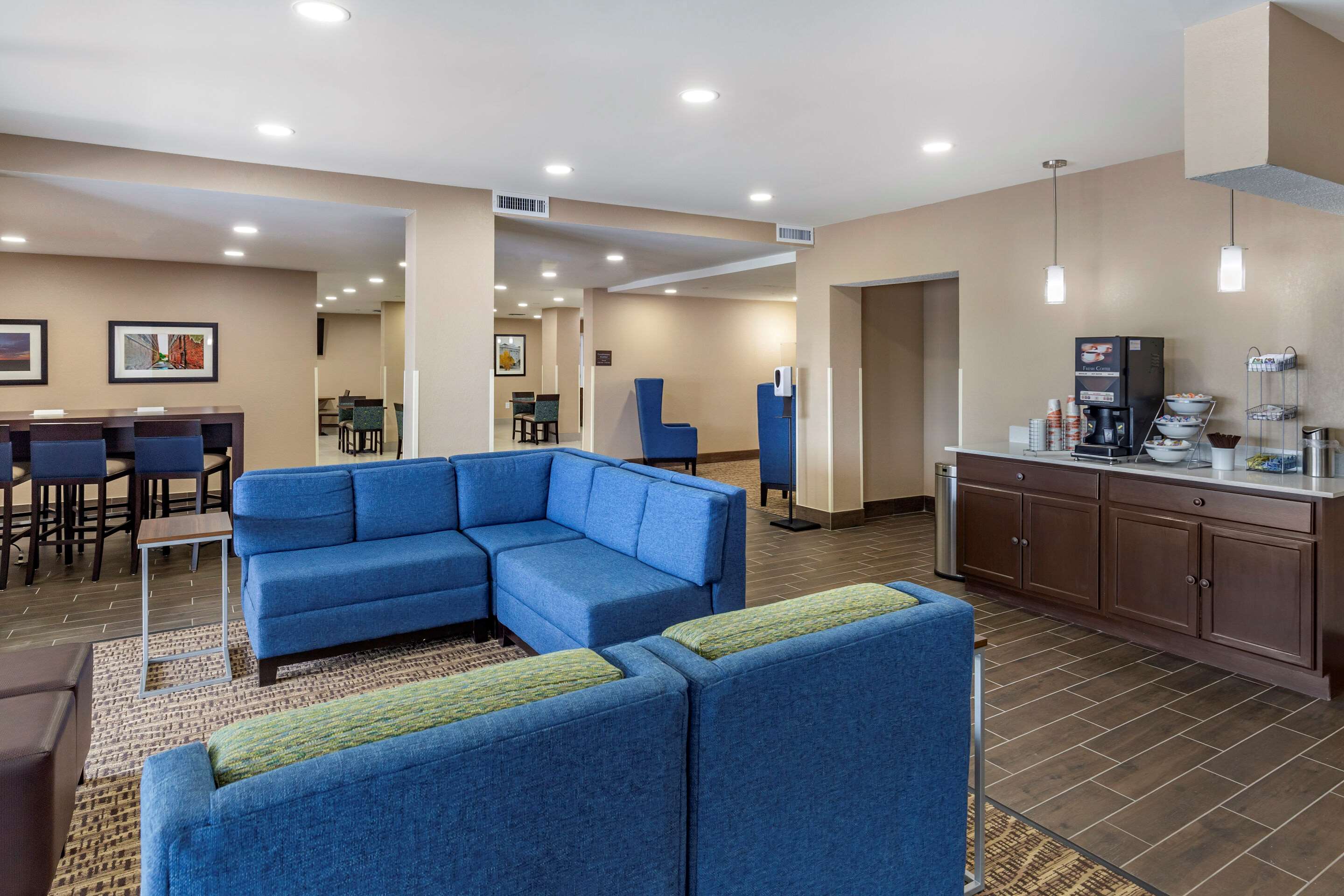 Lobby with sitting area | Comfort Inn & Suites Spring Lake - Fayetteville Near Fort Liberty
