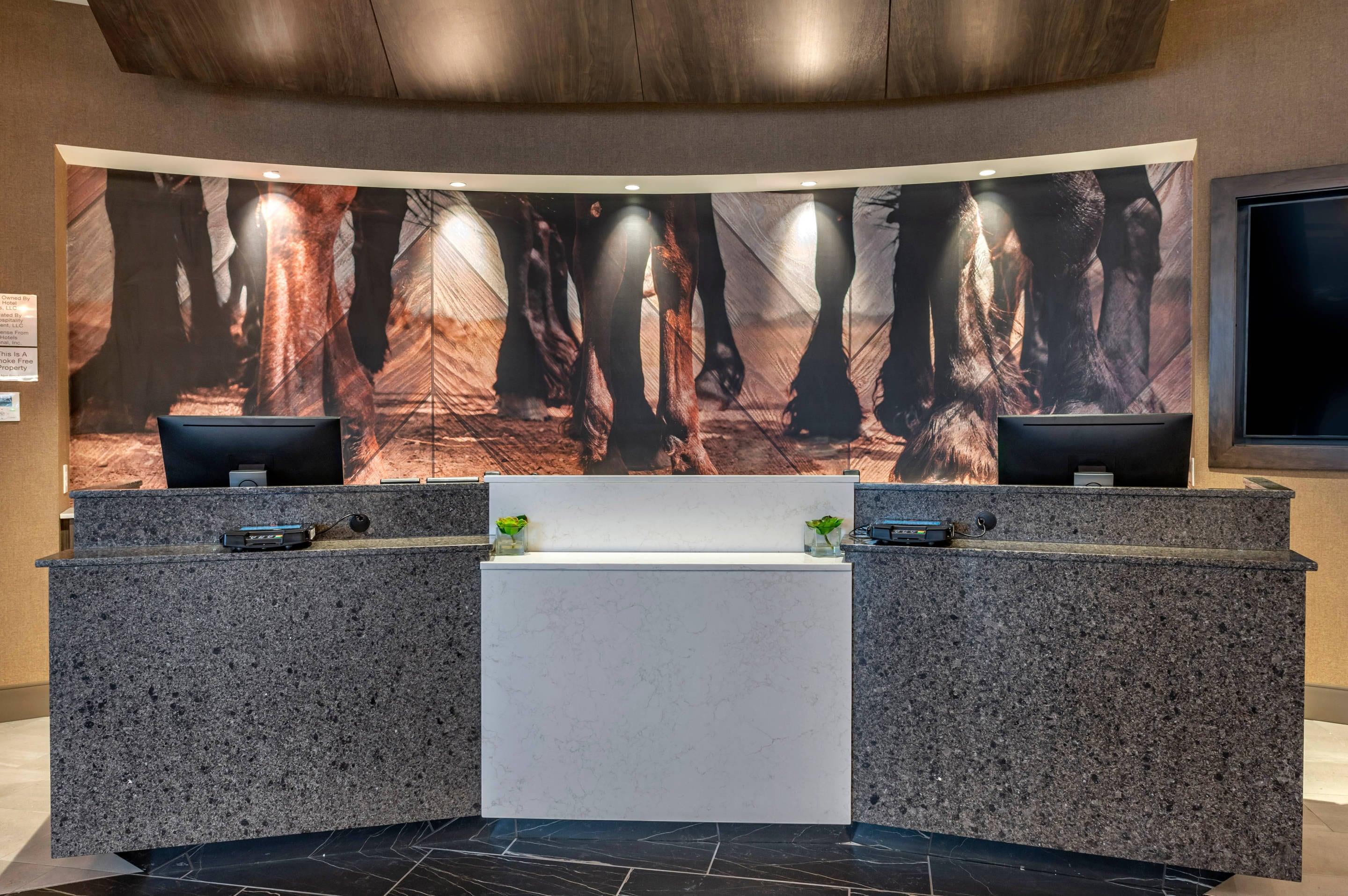 Front desk with friendly staff