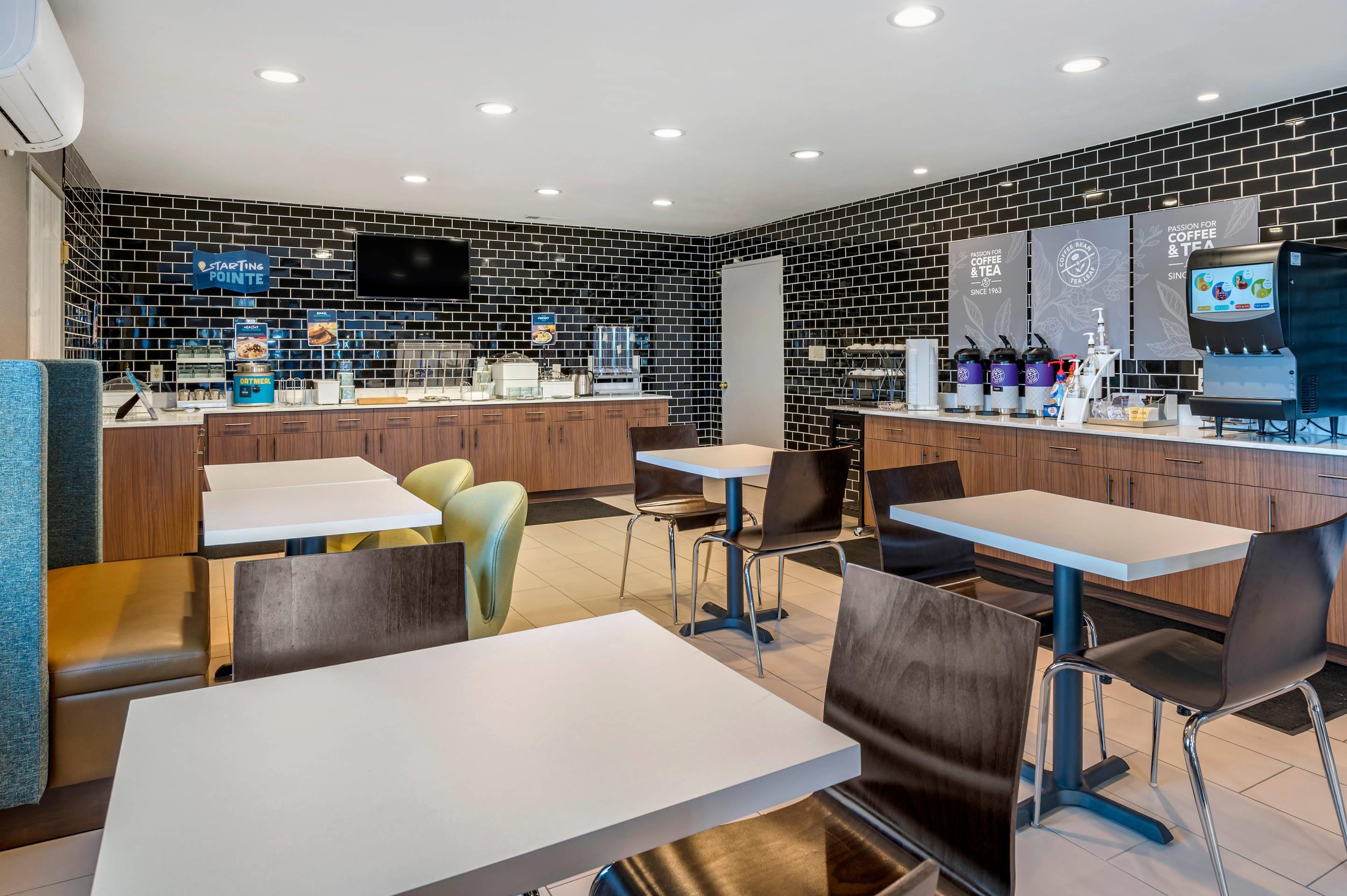 Enjoy breakfast in this seating area