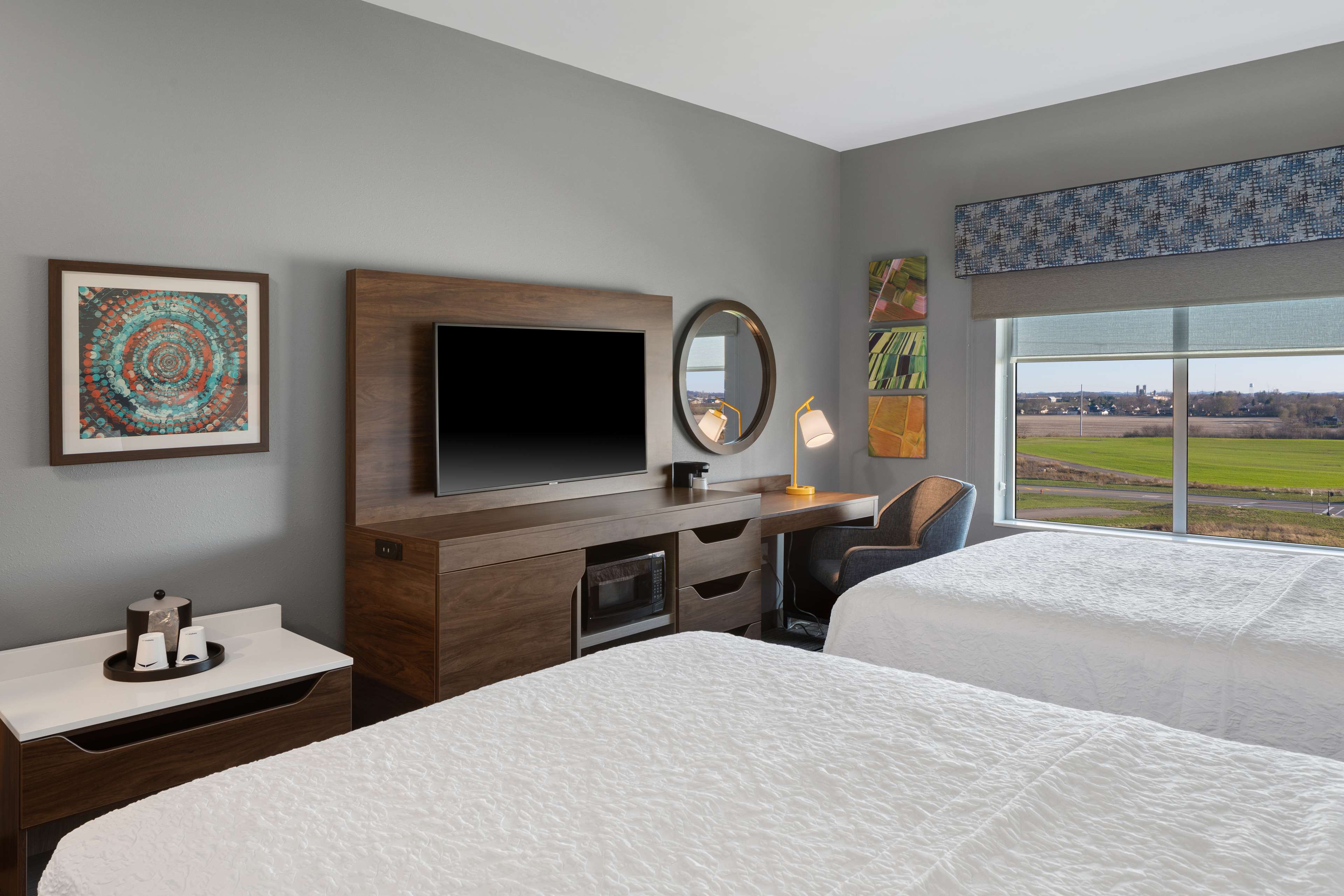 Hampton Inn by Hilton Circleville Room Type - 2 QUEENS W  FRIDGE MICROWV