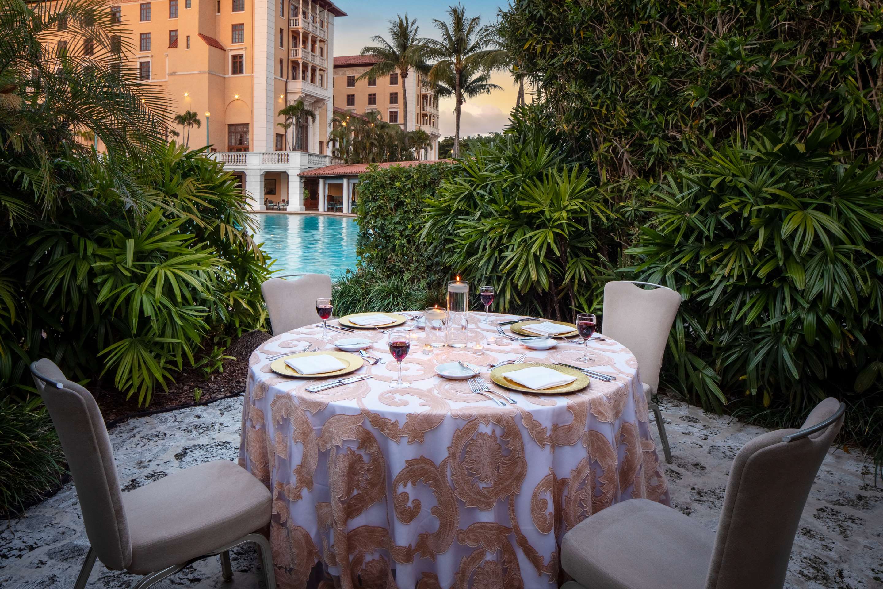 Biltmore Hotel Miami Coral Gables Cabana Dinner Set