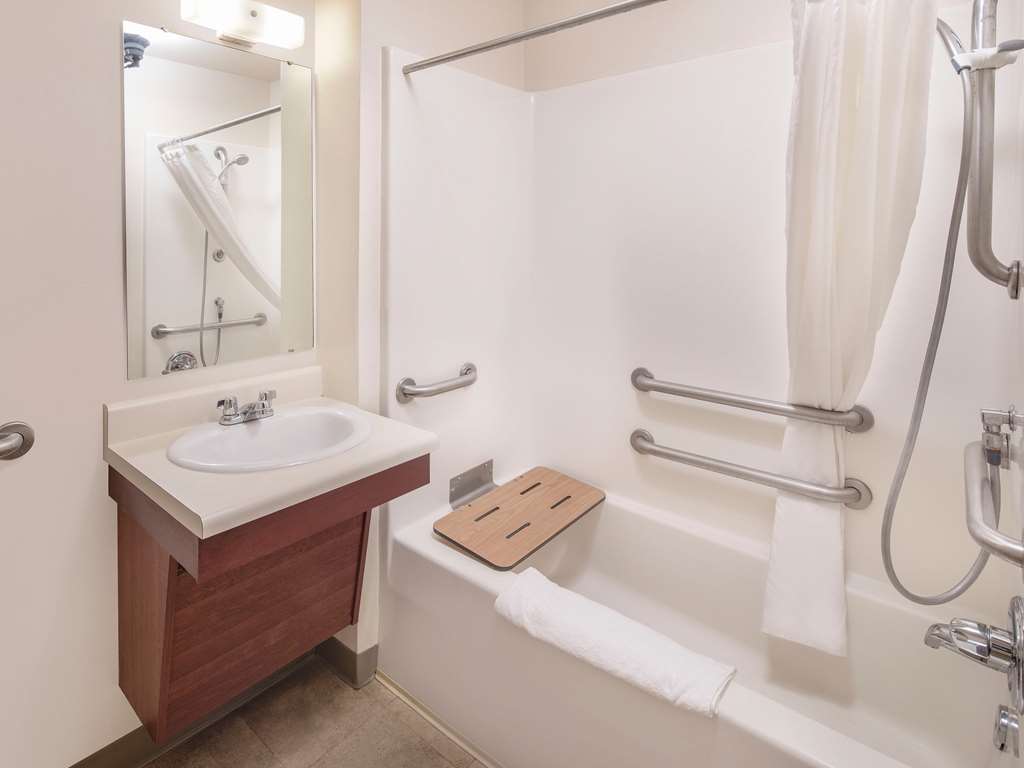 WOODSPRING SUITES MERRILLVILLE-guestroom-Guest Room,Bathroom,On-Site.jpg