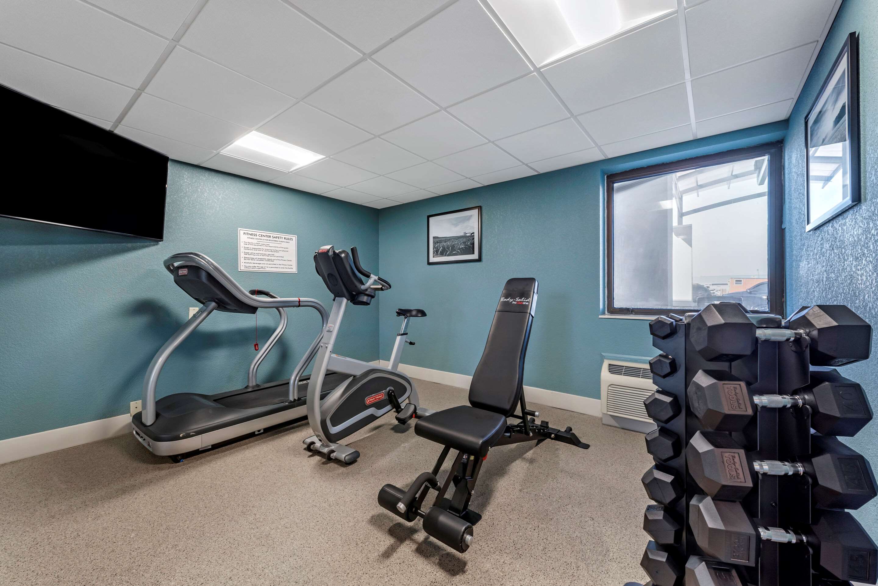 Exercise room with cardio equipment | Sleep Inn Terre Haute University Area