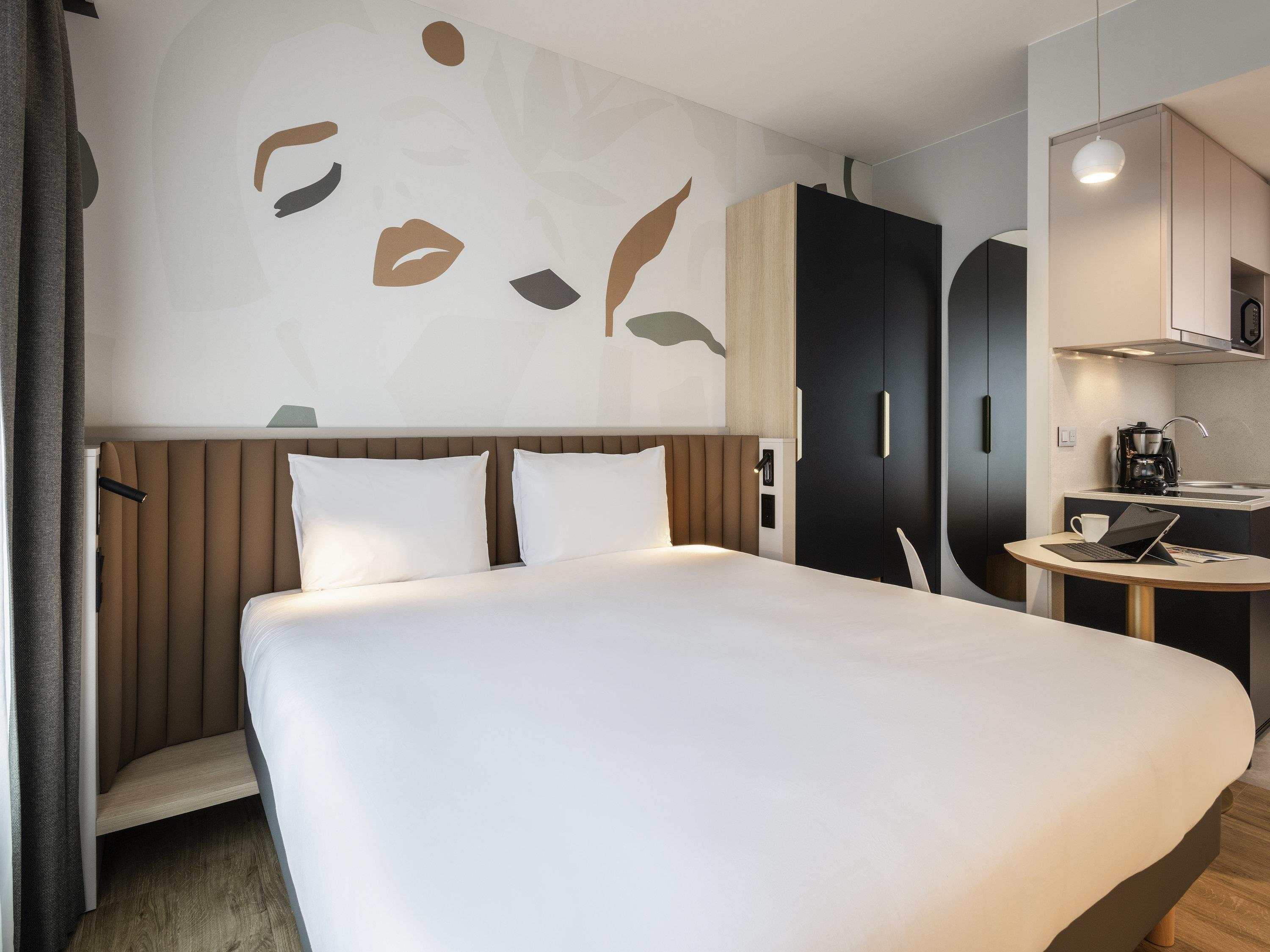Aparthotel Adagio Access Brussels Delta Room Type - Elegant studio for 4 guests including 1 double bed and 2 single beds or 4 single beds Aparthotel Adagio Access Brussels Delta Room Type - Elegant studio for 4 guests including 1 double bed and 2 single beds or 4 single beds