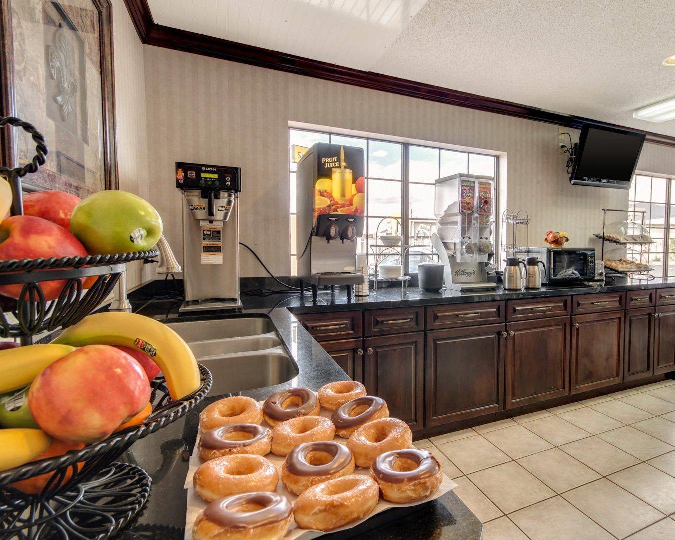 Assorted breakfast items