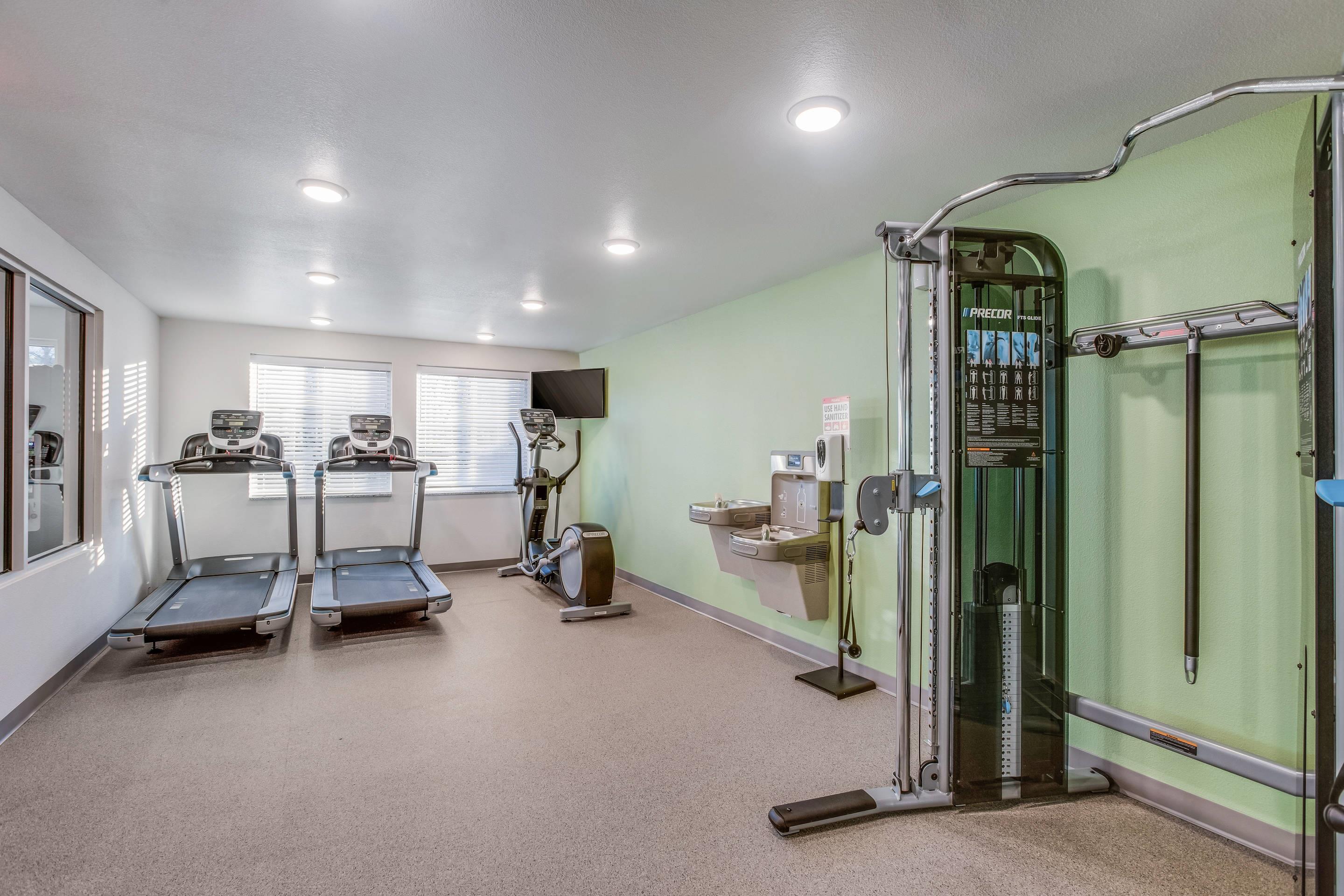 Fitness center | WoodSpring Suites Detroit Farmington Hills