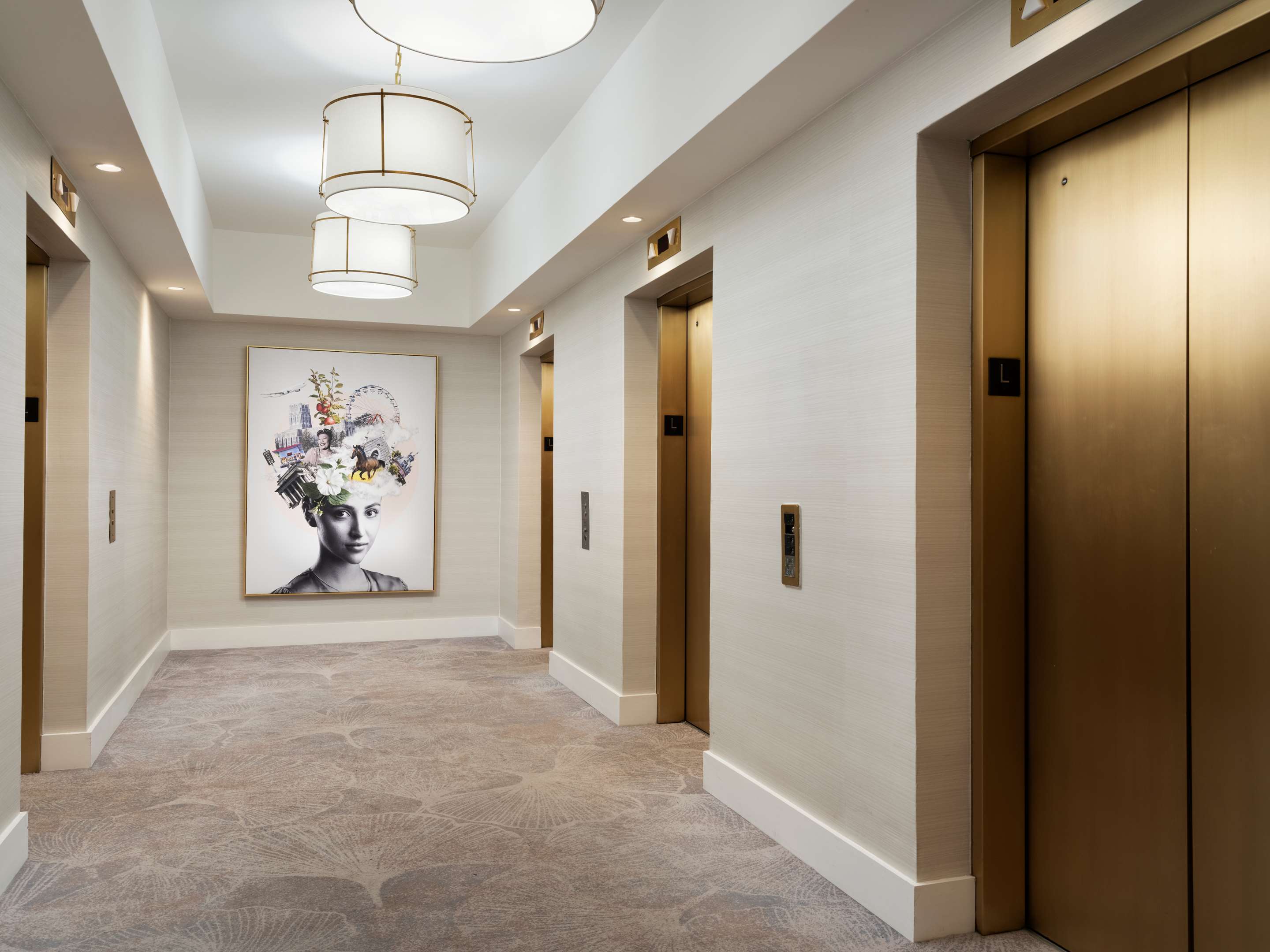 SHR WhitePlains Lobby ElevatorBank TapestryOfSelf