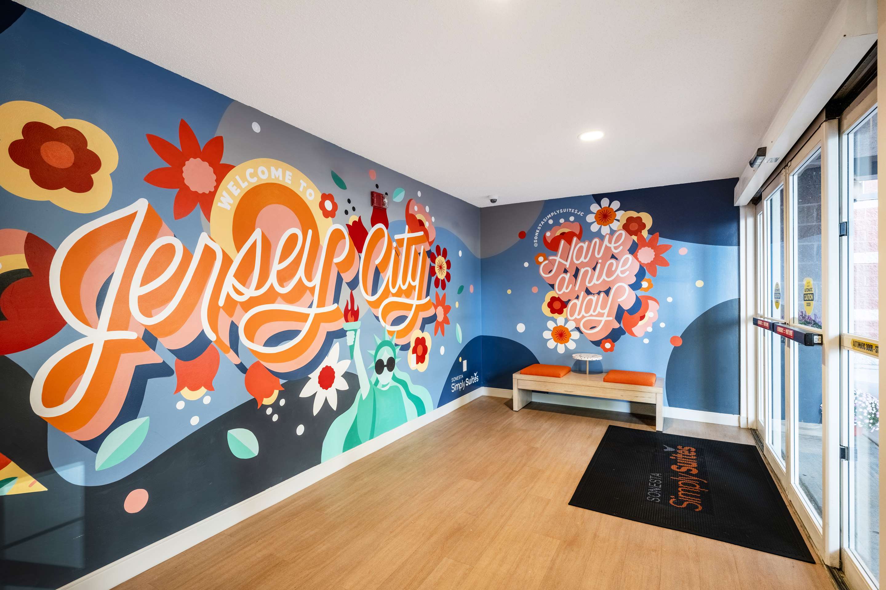 Lobby Main Entrance | Sonesta Simply Suites Jersey City