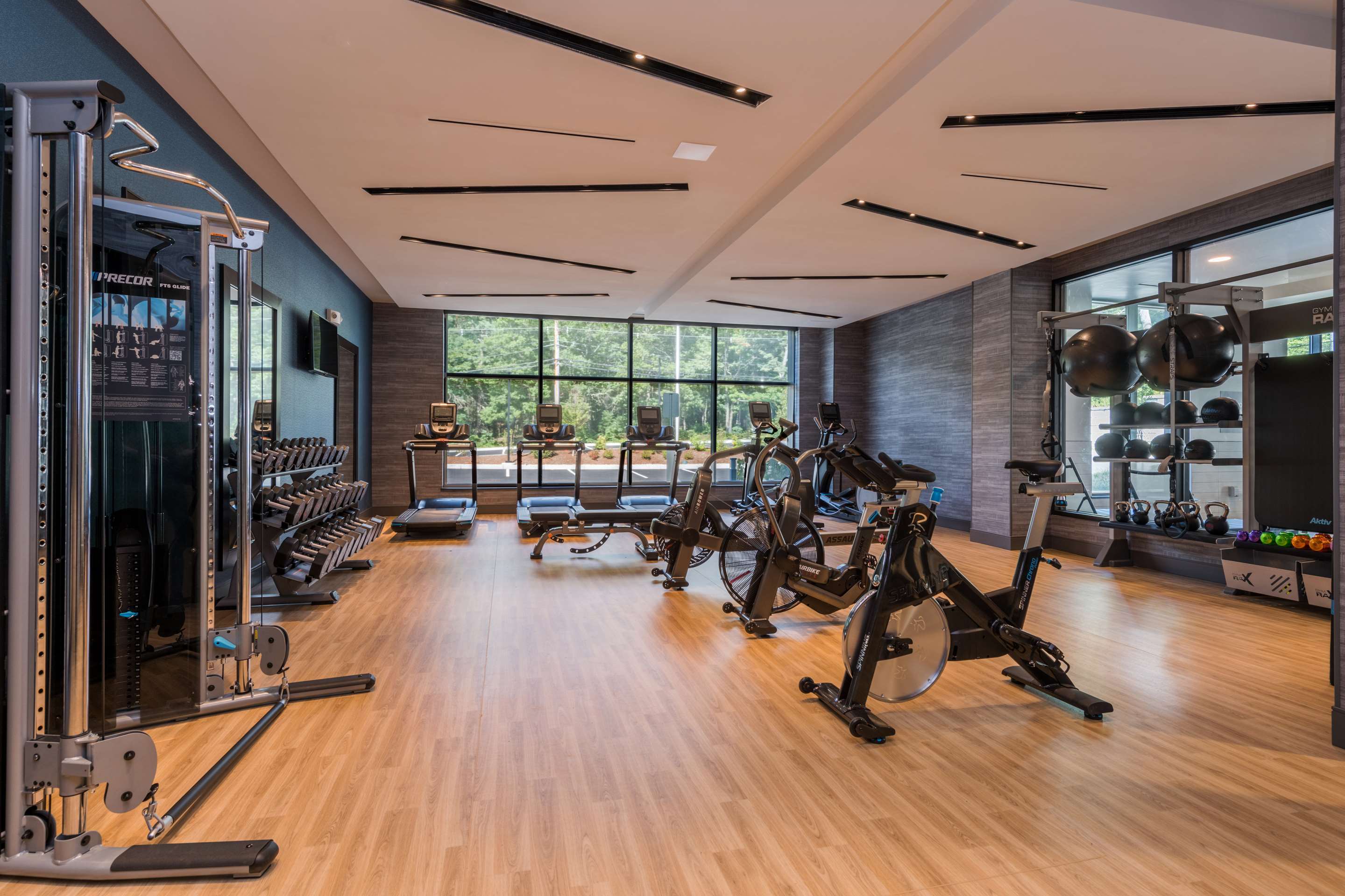 Health club fitness center gym | Hilton Garden Inn Boston Canton