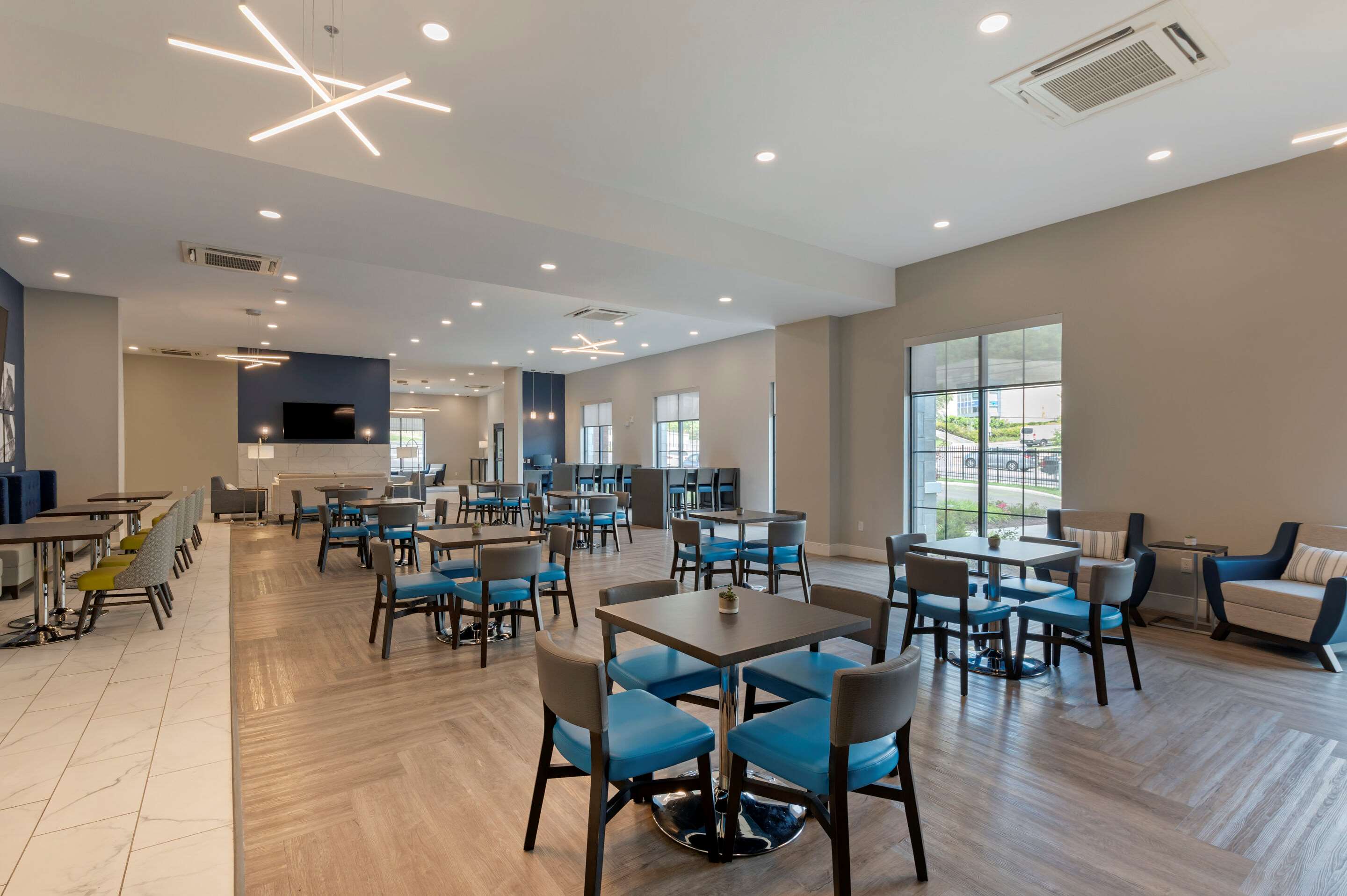 Enjoy breakfast in this seating area