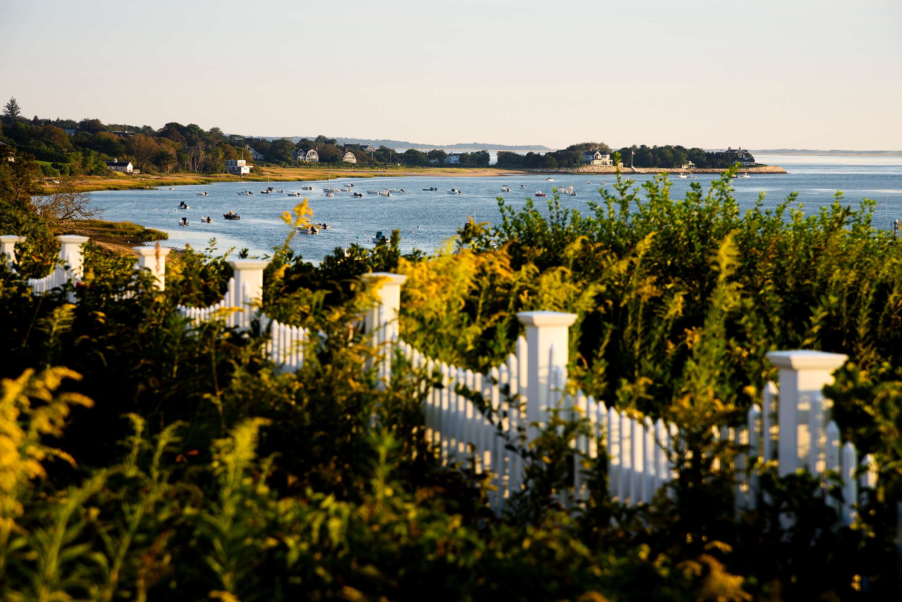Over bluff to harbor