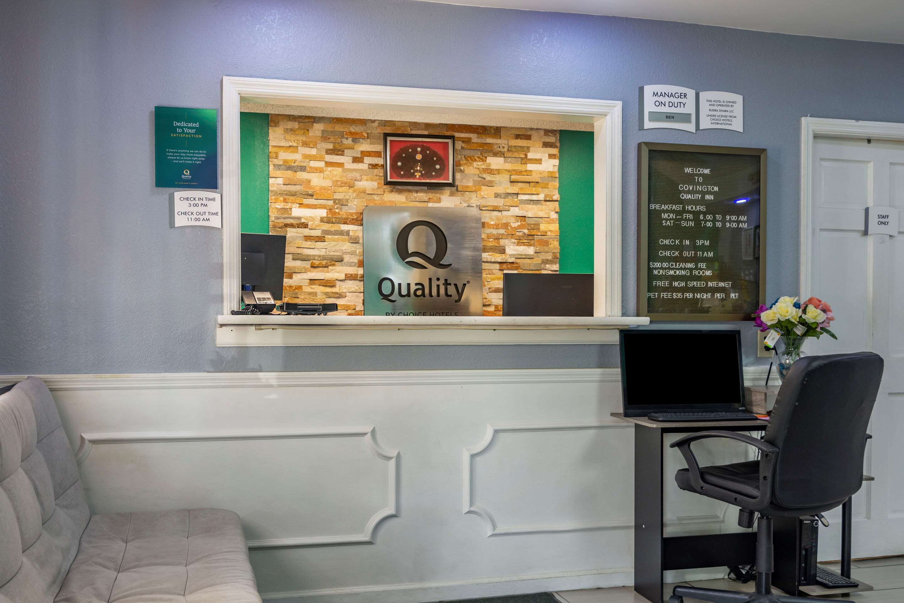 Front desk