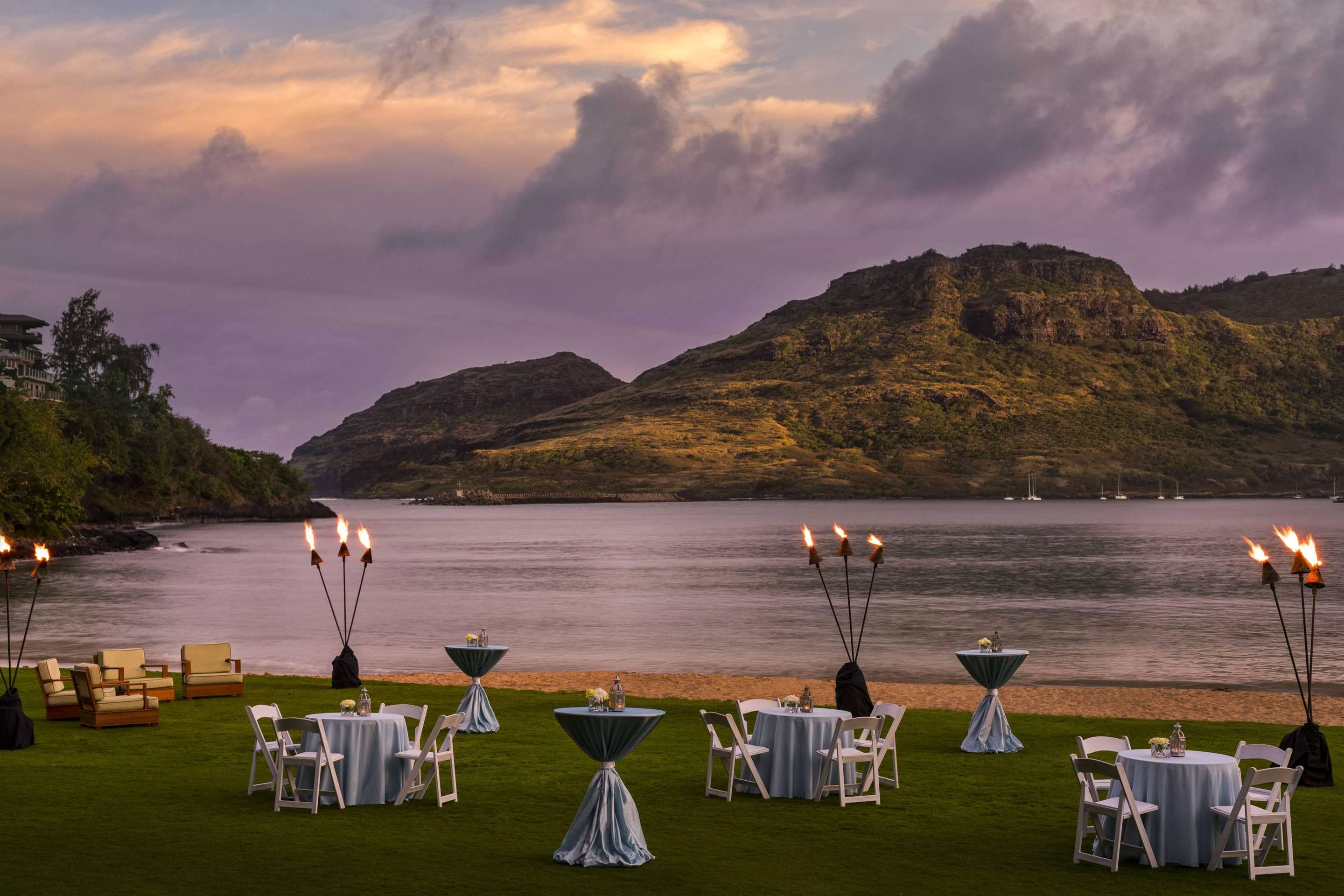 Luau gardens at sunset