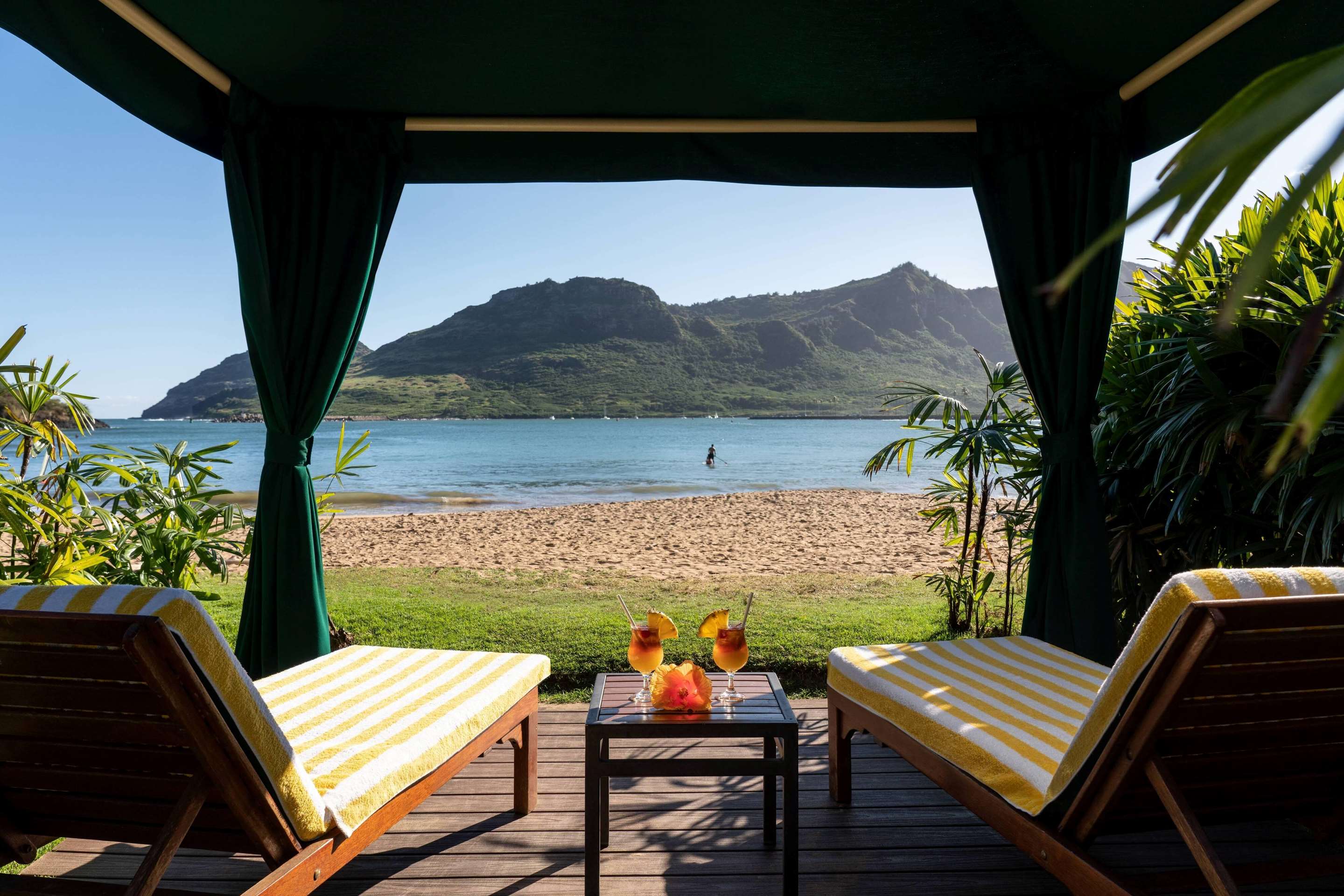 Private beach cabanas