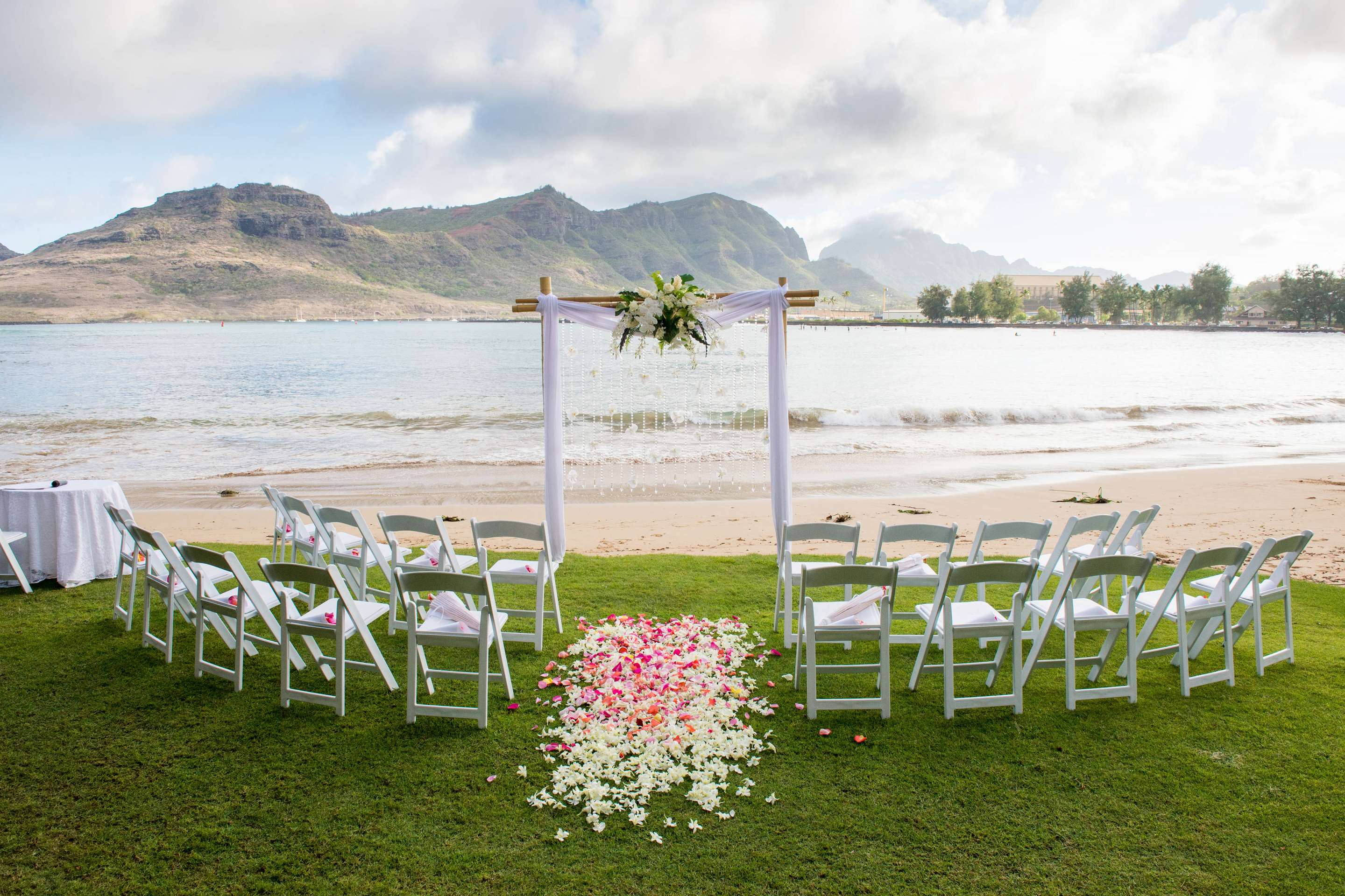 Beachfront wedding