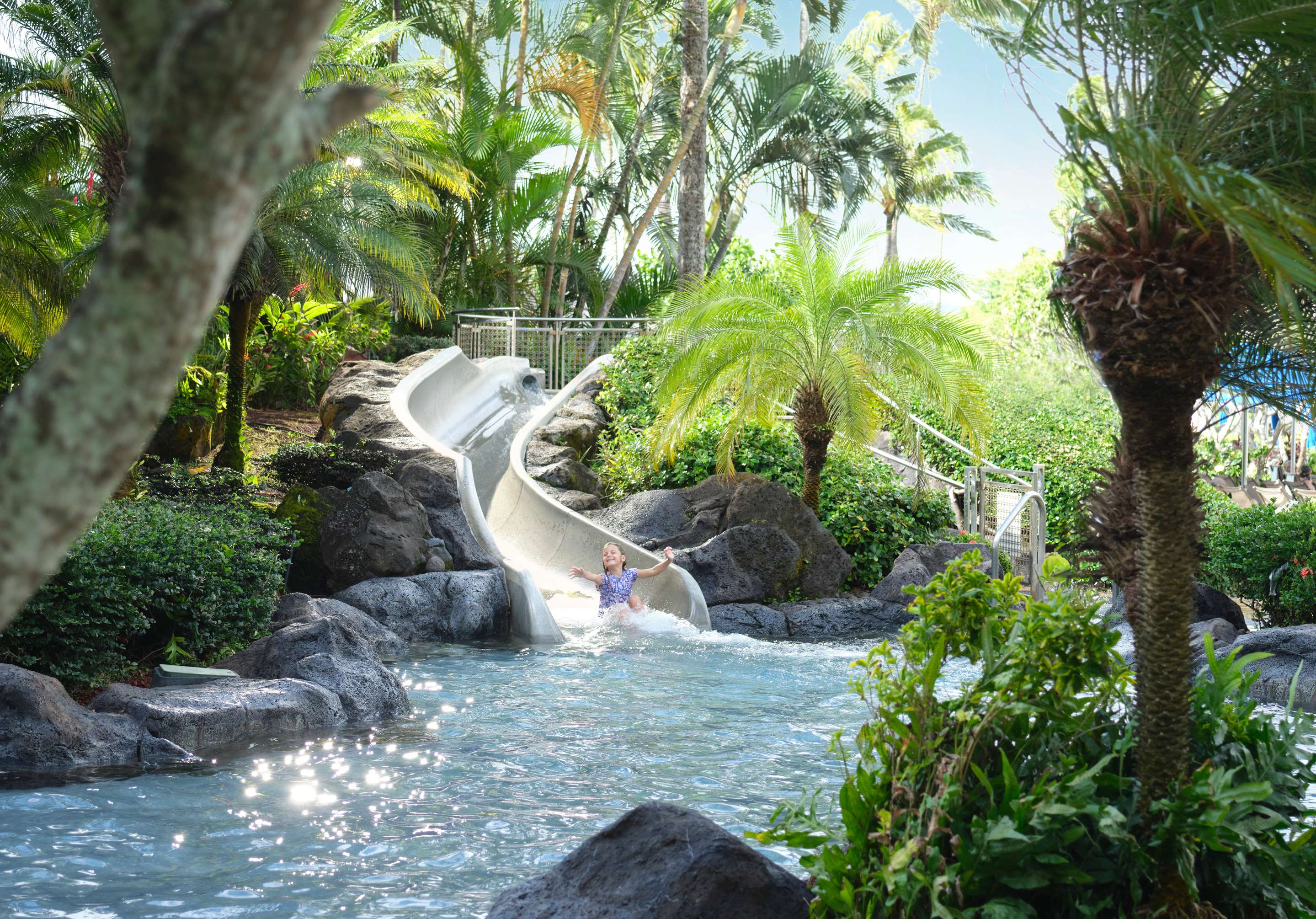 TRS Kauai Amenity Outdoor Kids Pool Waterslide