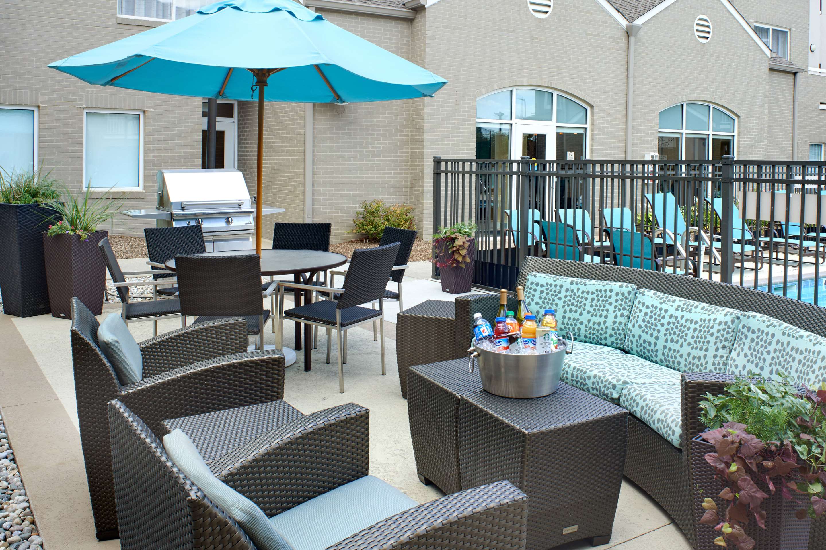 Outdoor patio and grill
