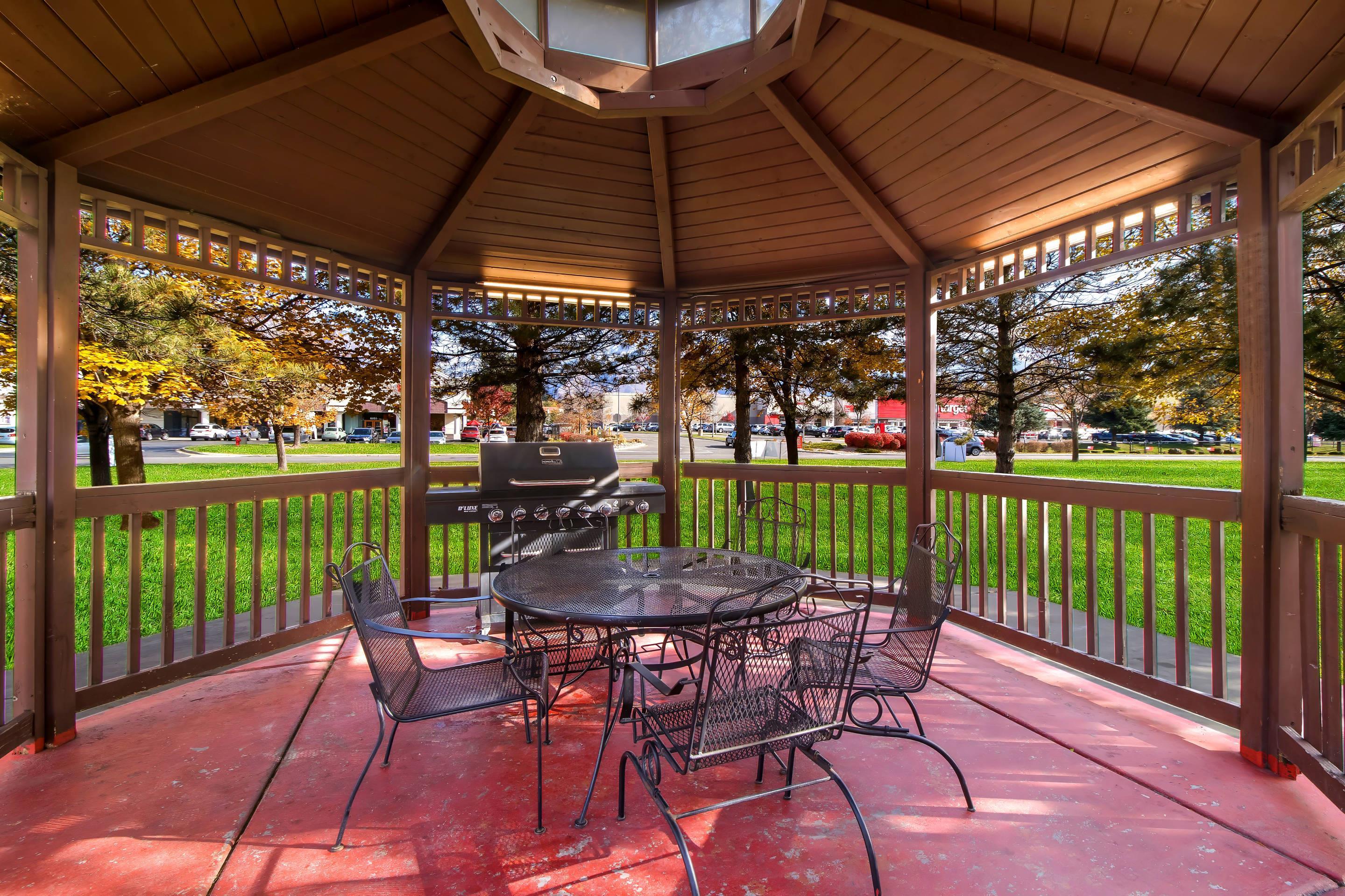 Gazebo Garden Area | MainStay Suites Salt Lake City Fort Union