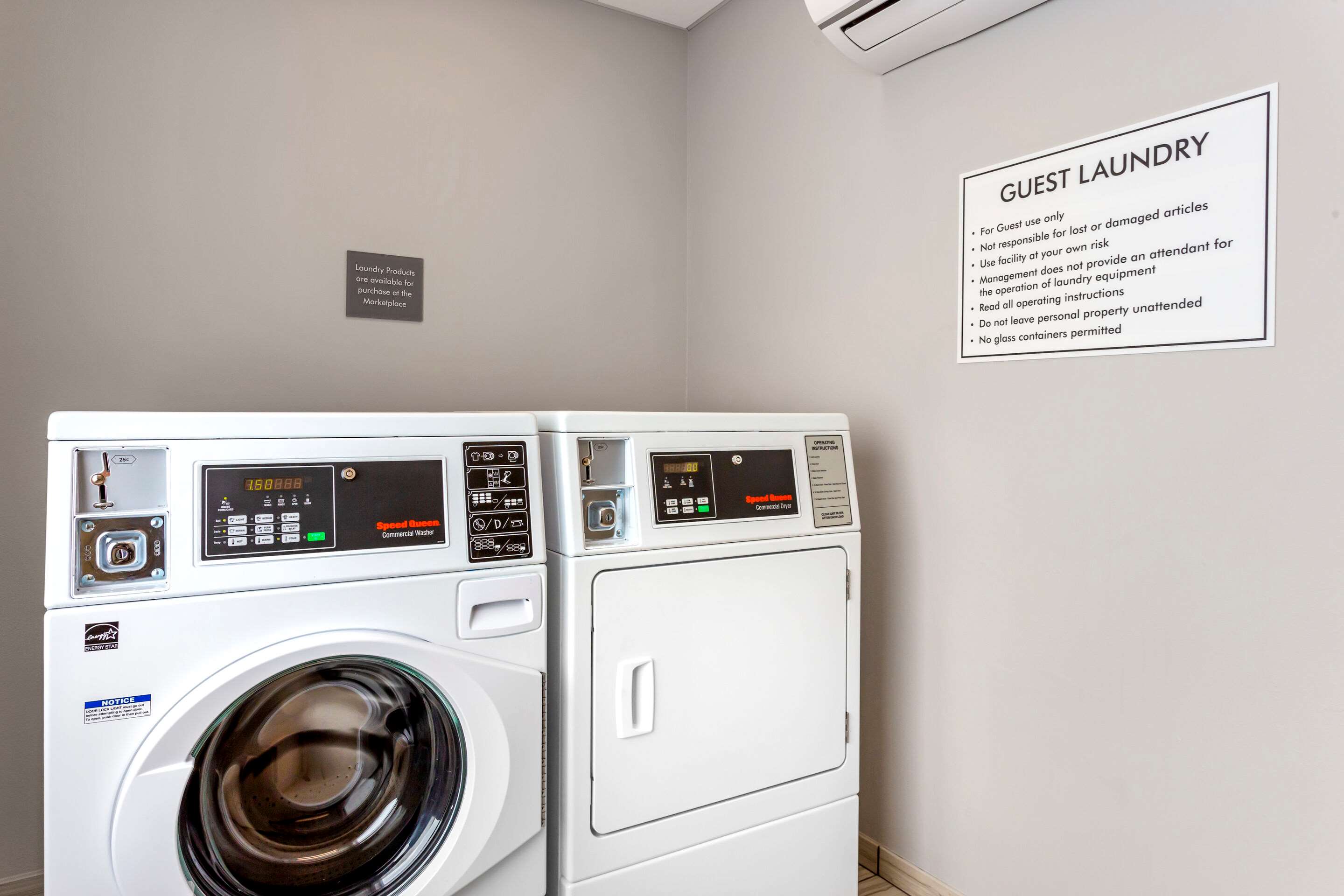 Guest laundry facilities