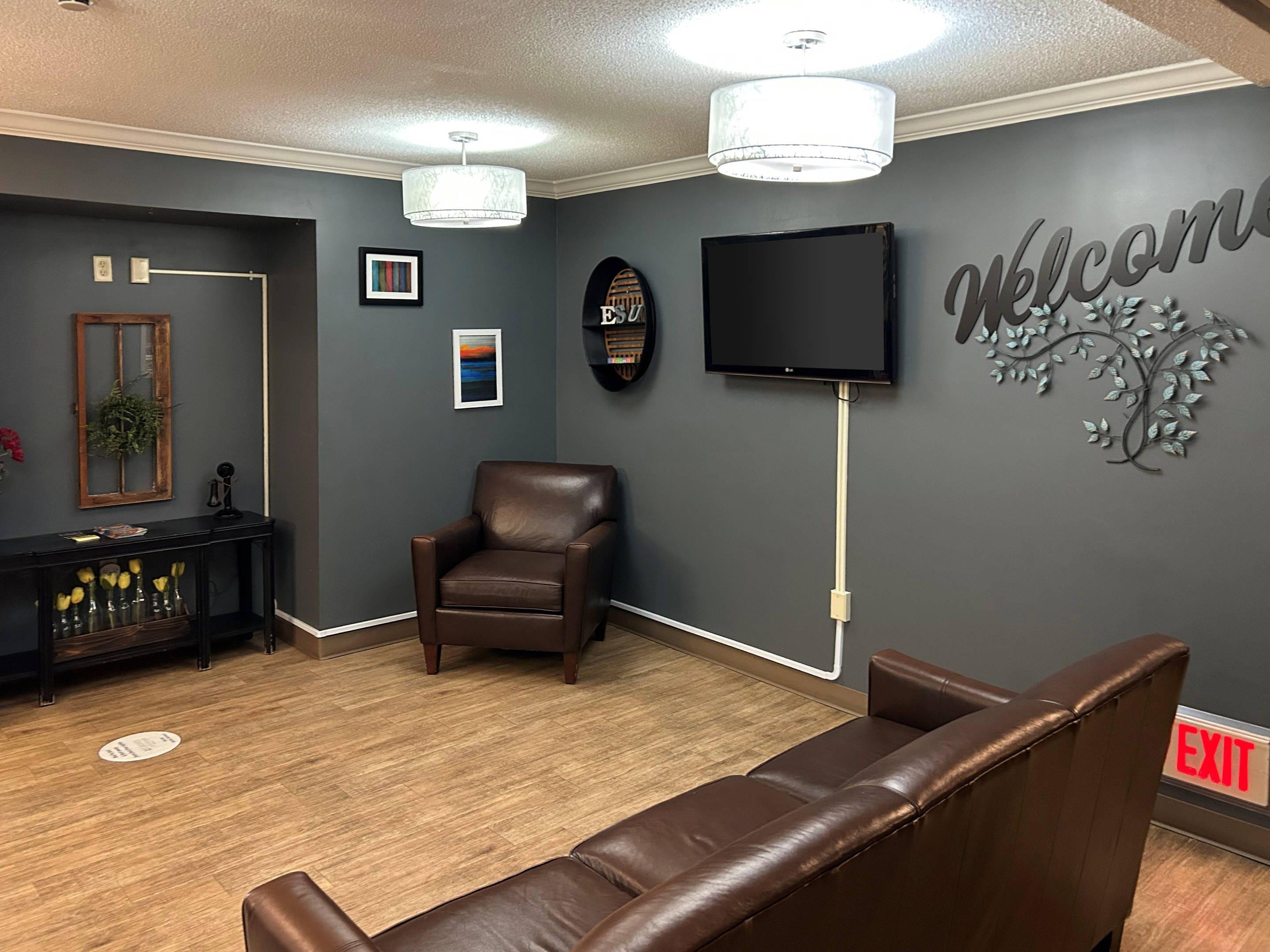 Lobby with sitting area | MainStay Suites Emporia