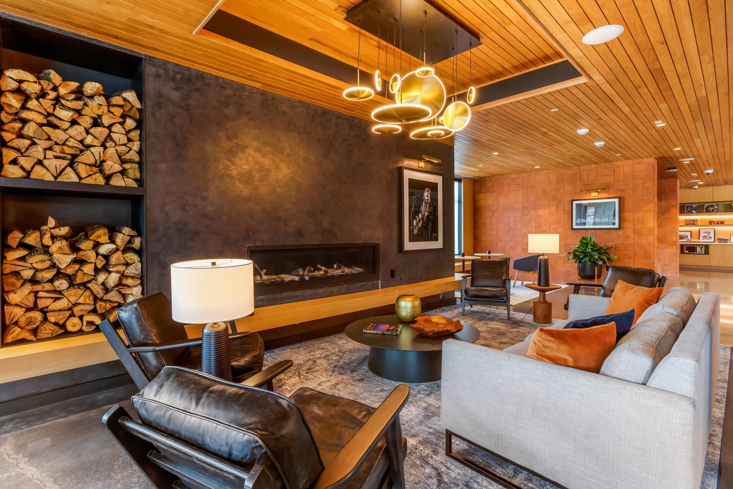 Spacious lobby with sitting area