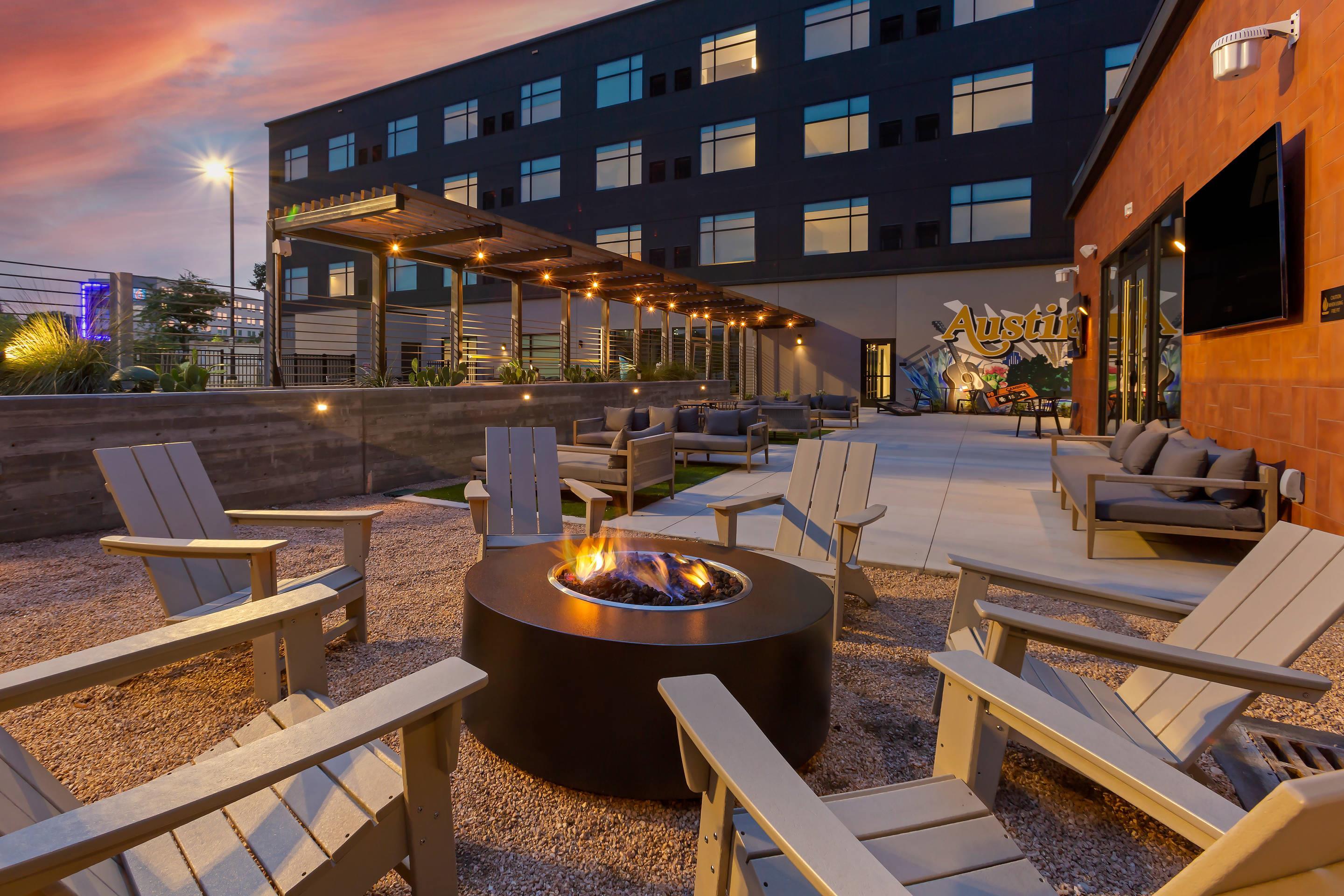 Hotel at night | Cambria Hotel Austin Airport