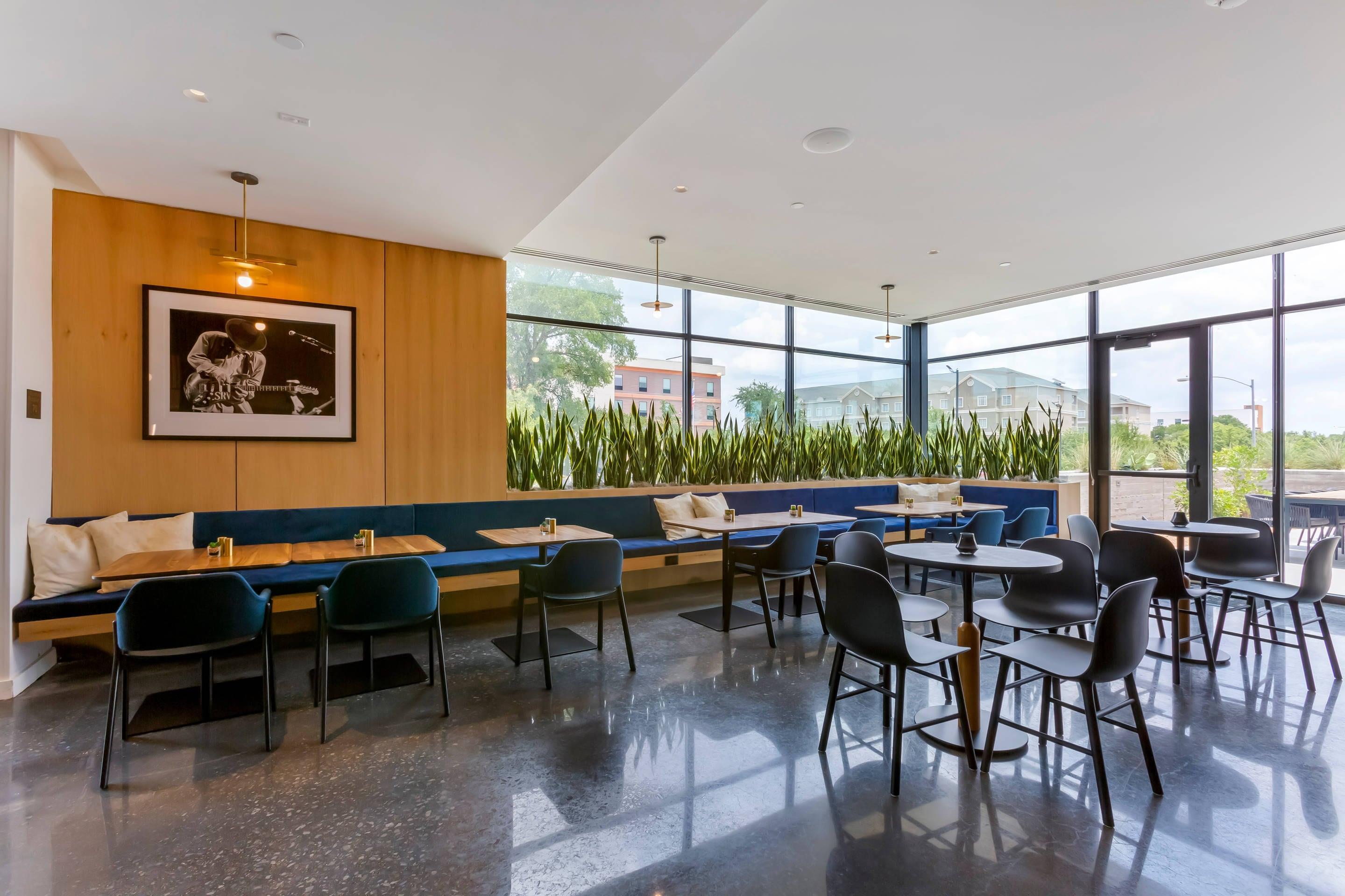 Enjoy breakfast in this seating area