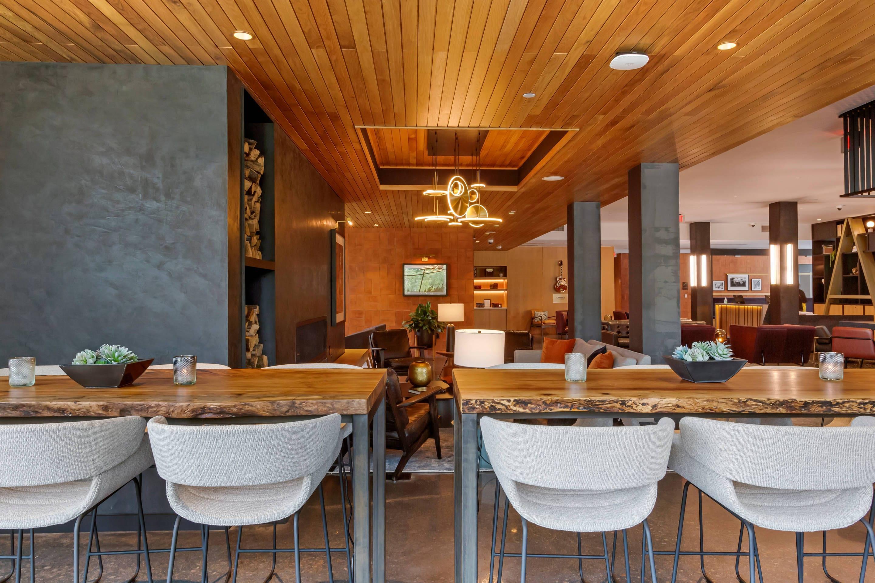 Enjoy breakfast in this seating area