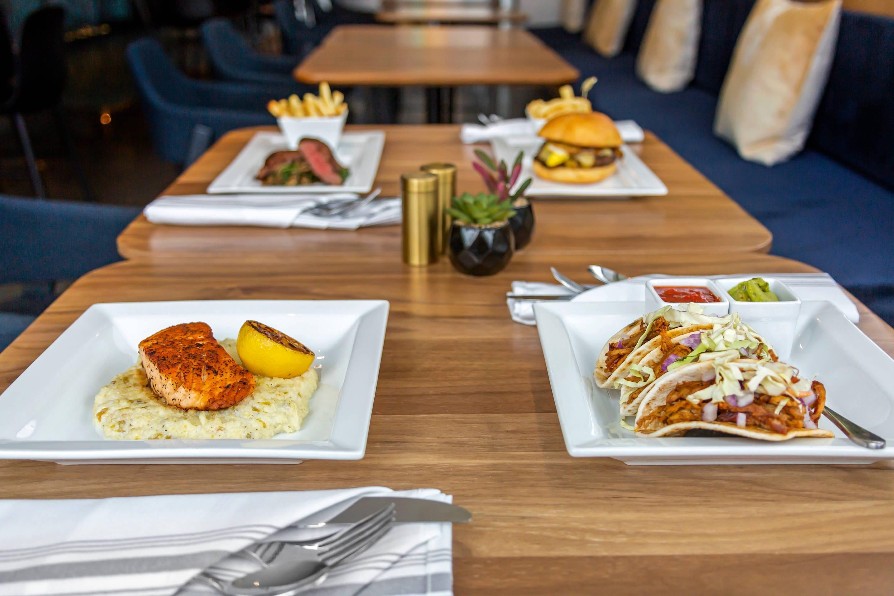 Assorted menu items