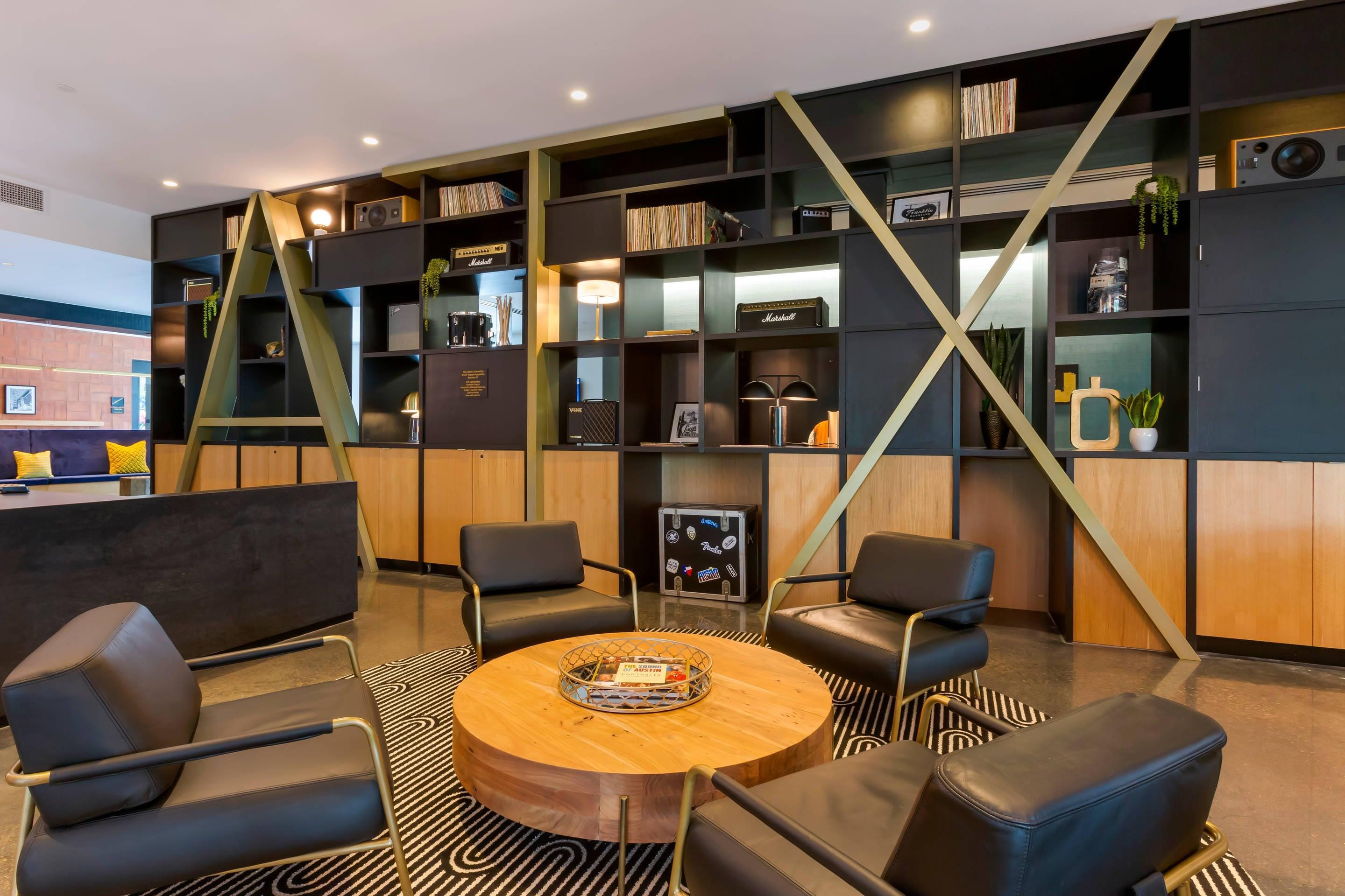 Spacious lobby with sitting area