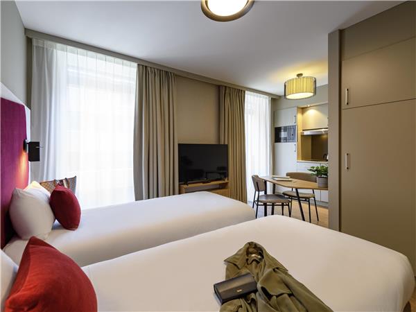 Studio for 2 with single beds