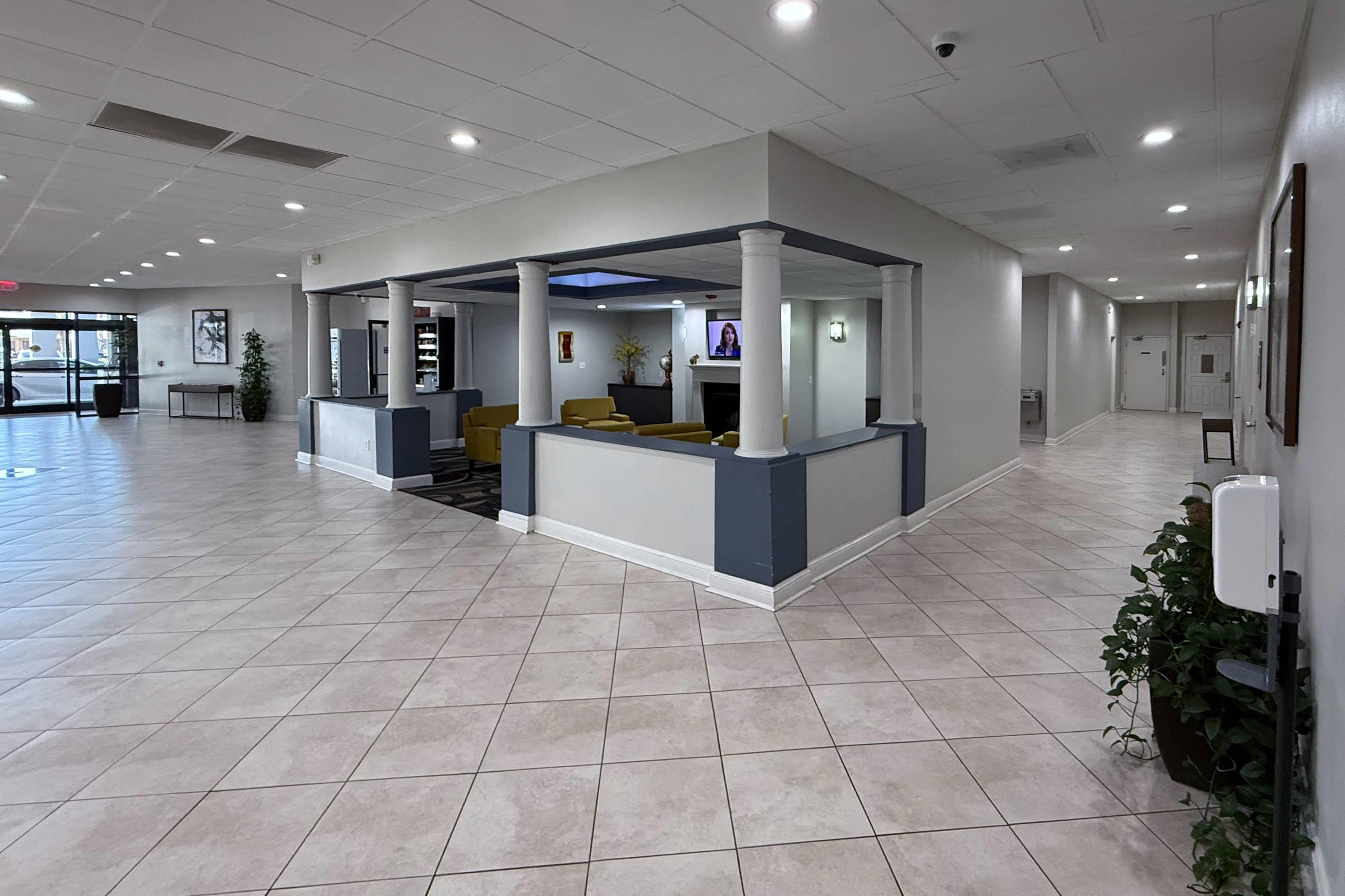 Spacious lobby with sitting area | Comfort Inn Conover-Hickory