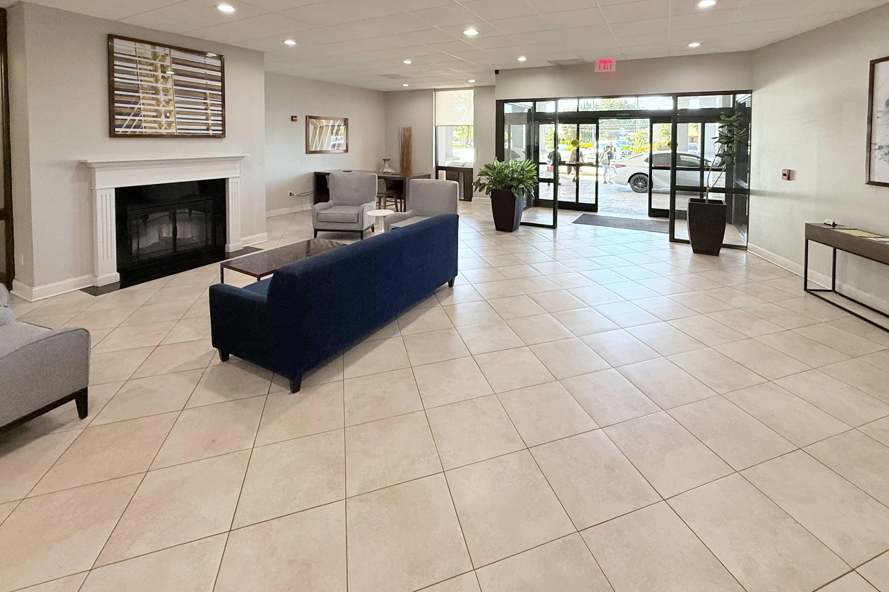Spacious lobby with sitting area | Comfort Inn Conover-Hickory