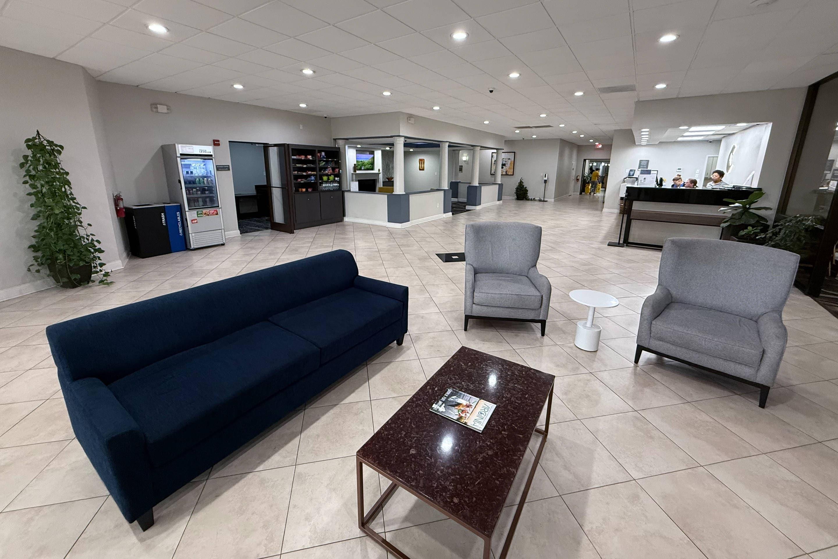 Spacious lobby with sitting area | Comfort Inn Conover-Hickory