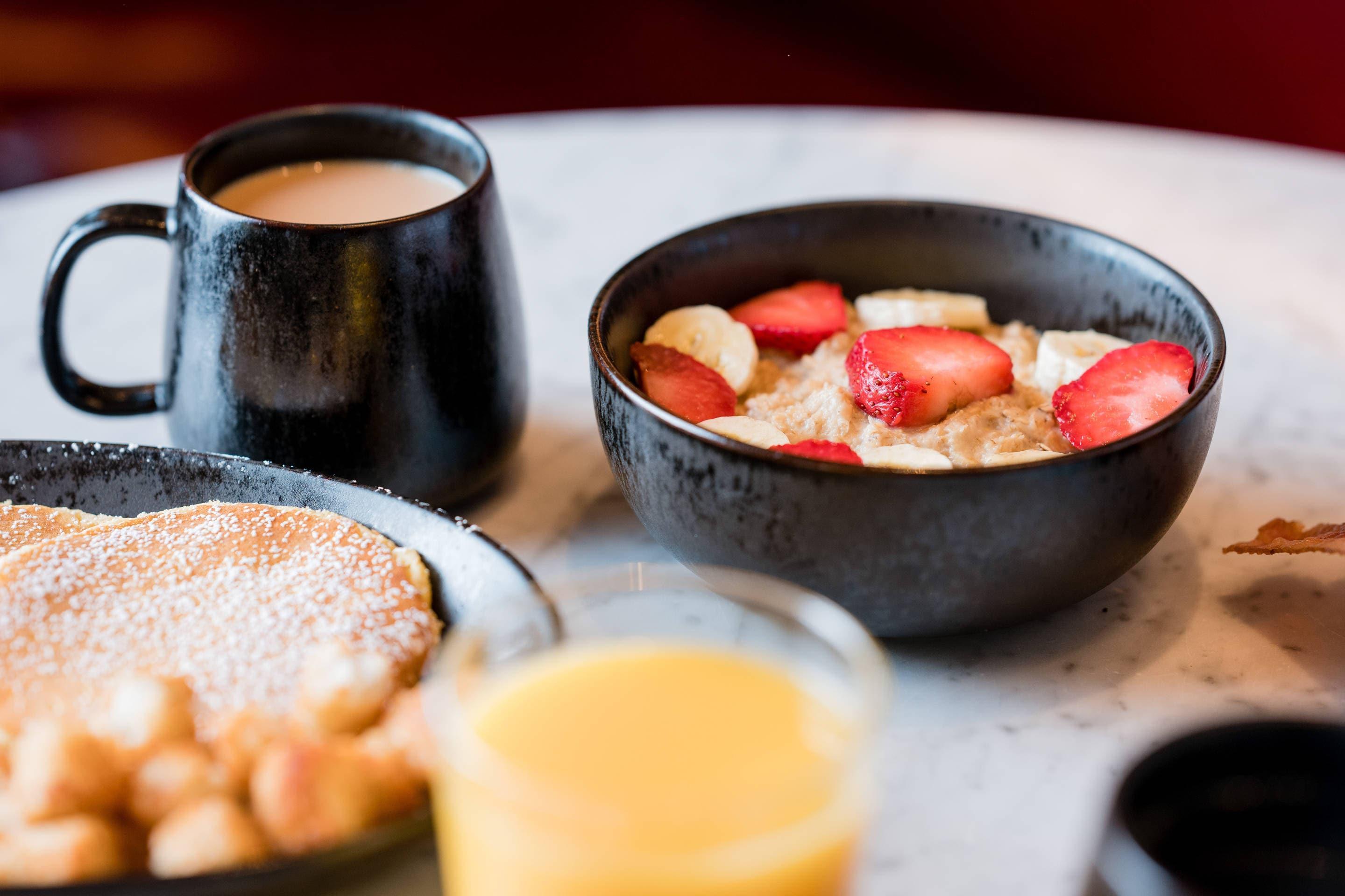 Assorted breakfast items