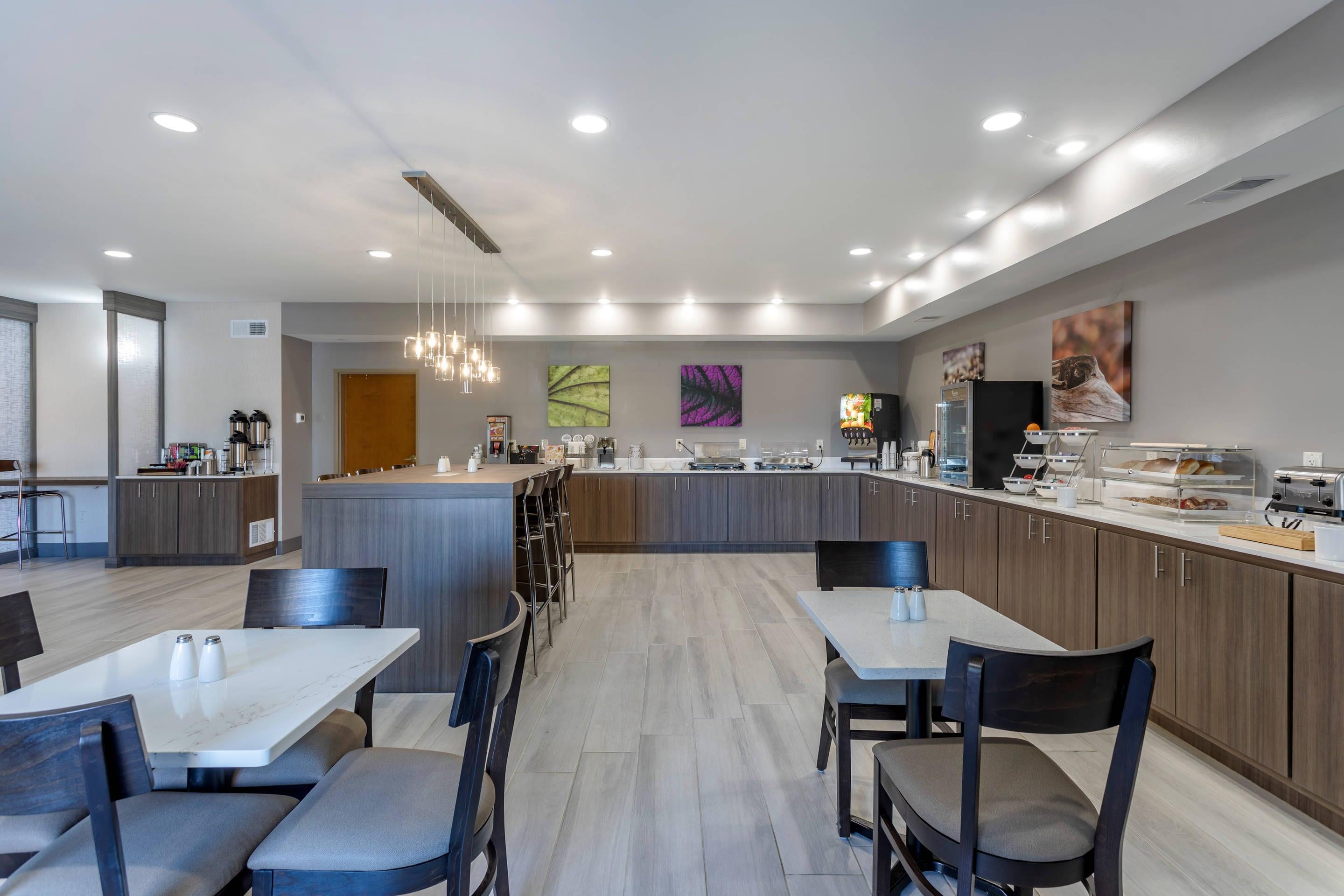 Enjoy breakfast in this seating area