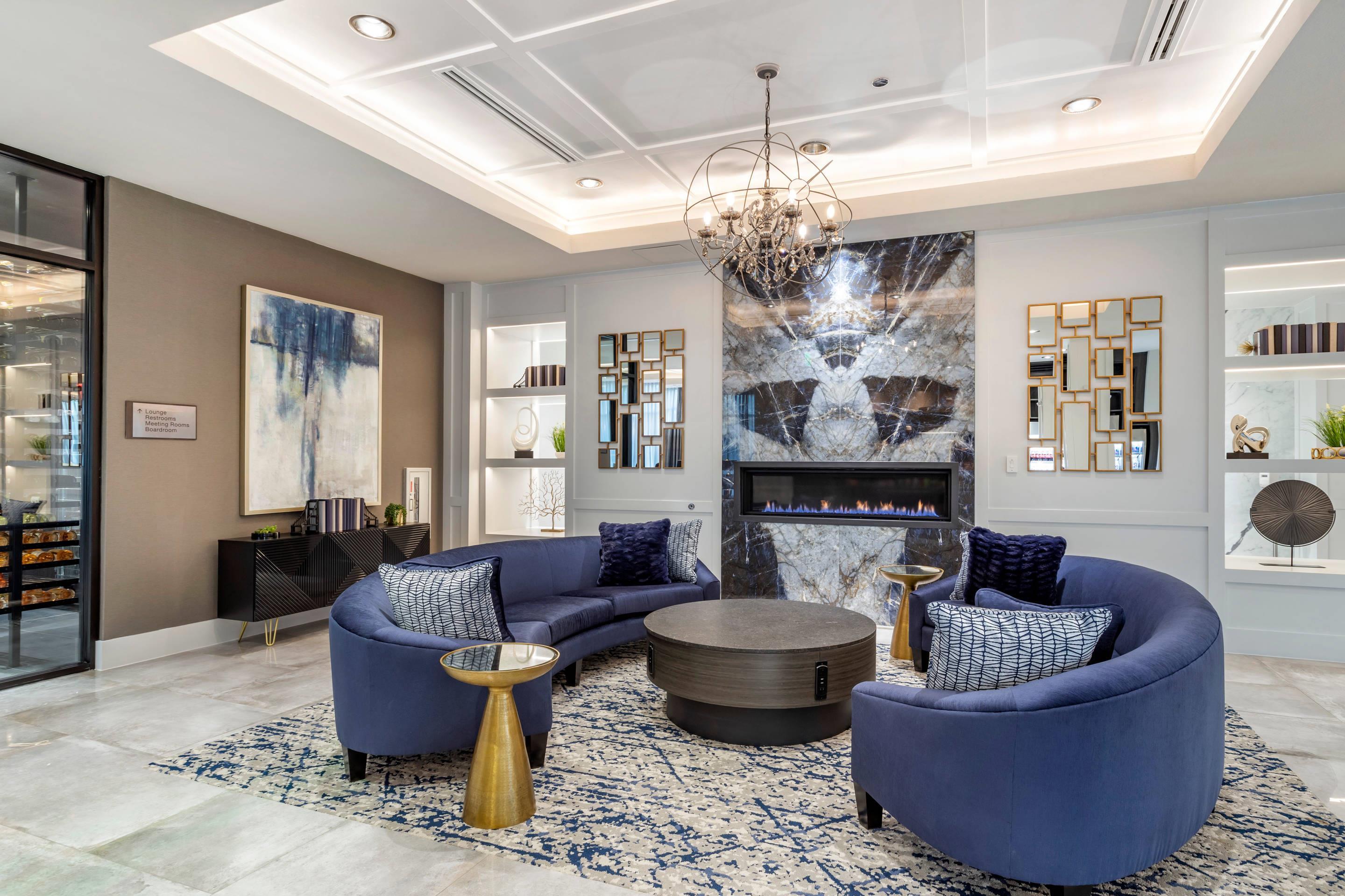 Spacious lobby with sitting area | EVEN Hotel Austin Uptown Near The Domain, an IHG Hotel