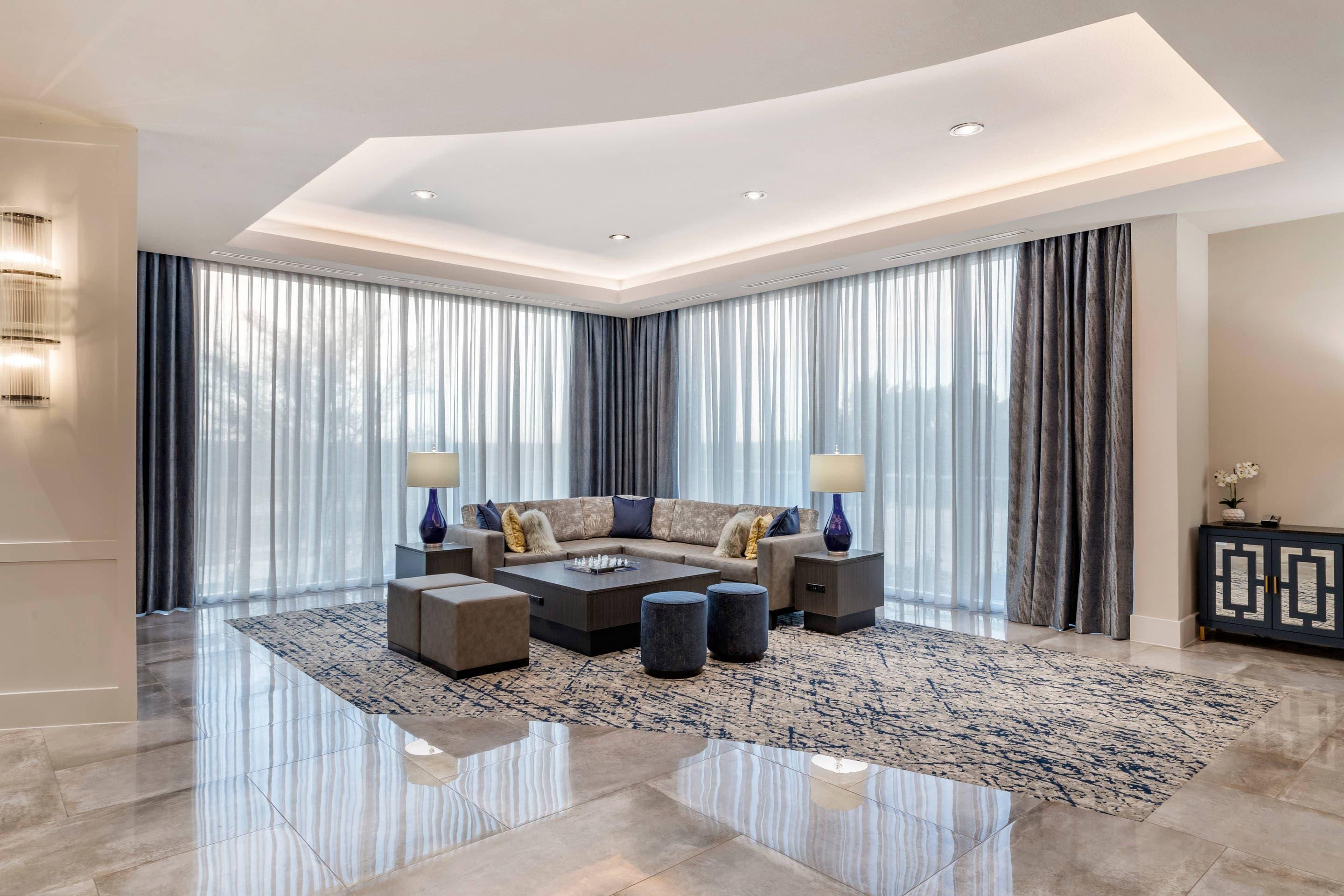 Lobby with sitting area | EVEN Hotel Austin Uptown Near The Domain, an IHG Hotel