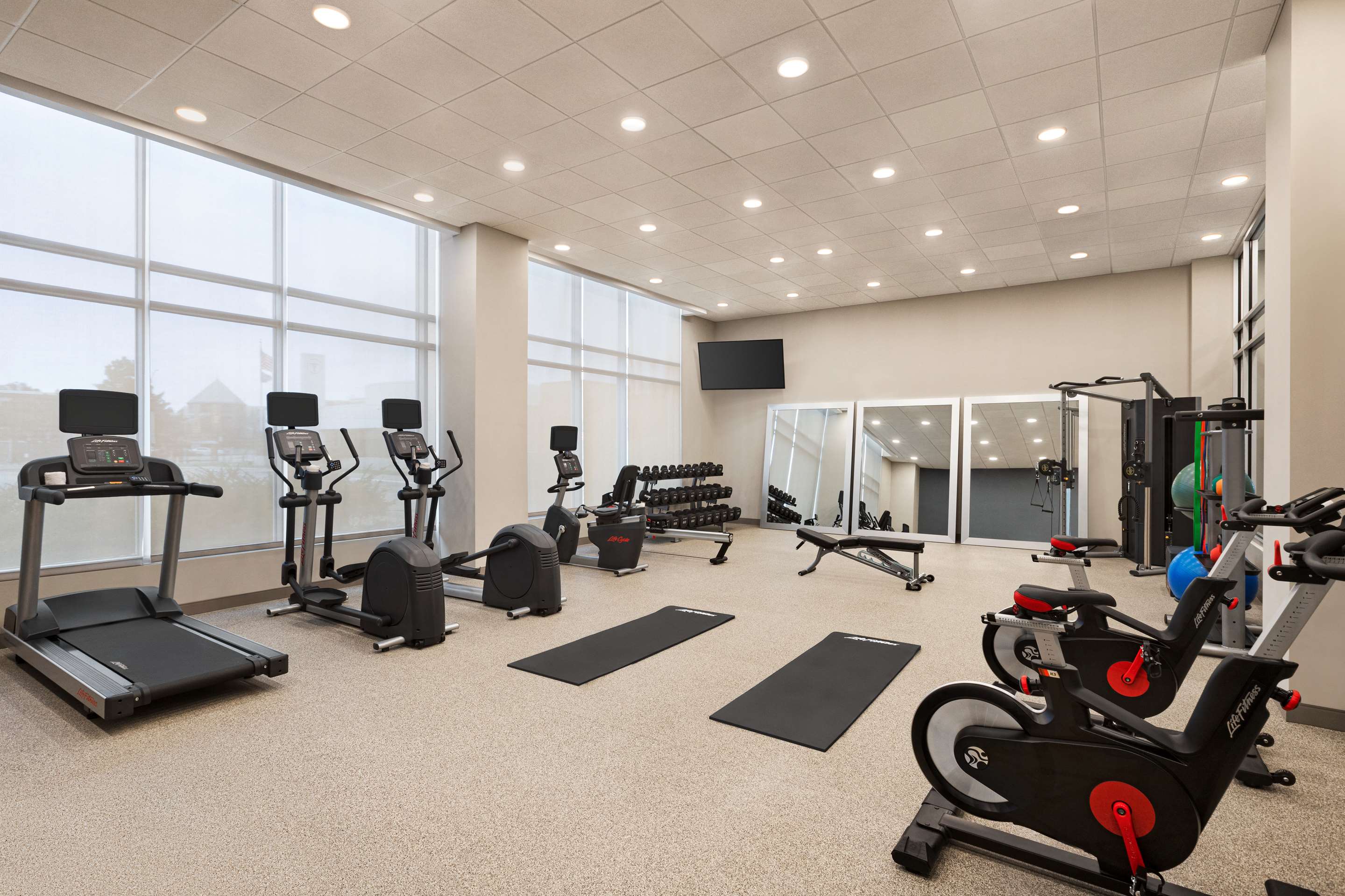 Health club fitness center gym | Homewood Suites by Hilton Indianapolis Downtown IUPUI