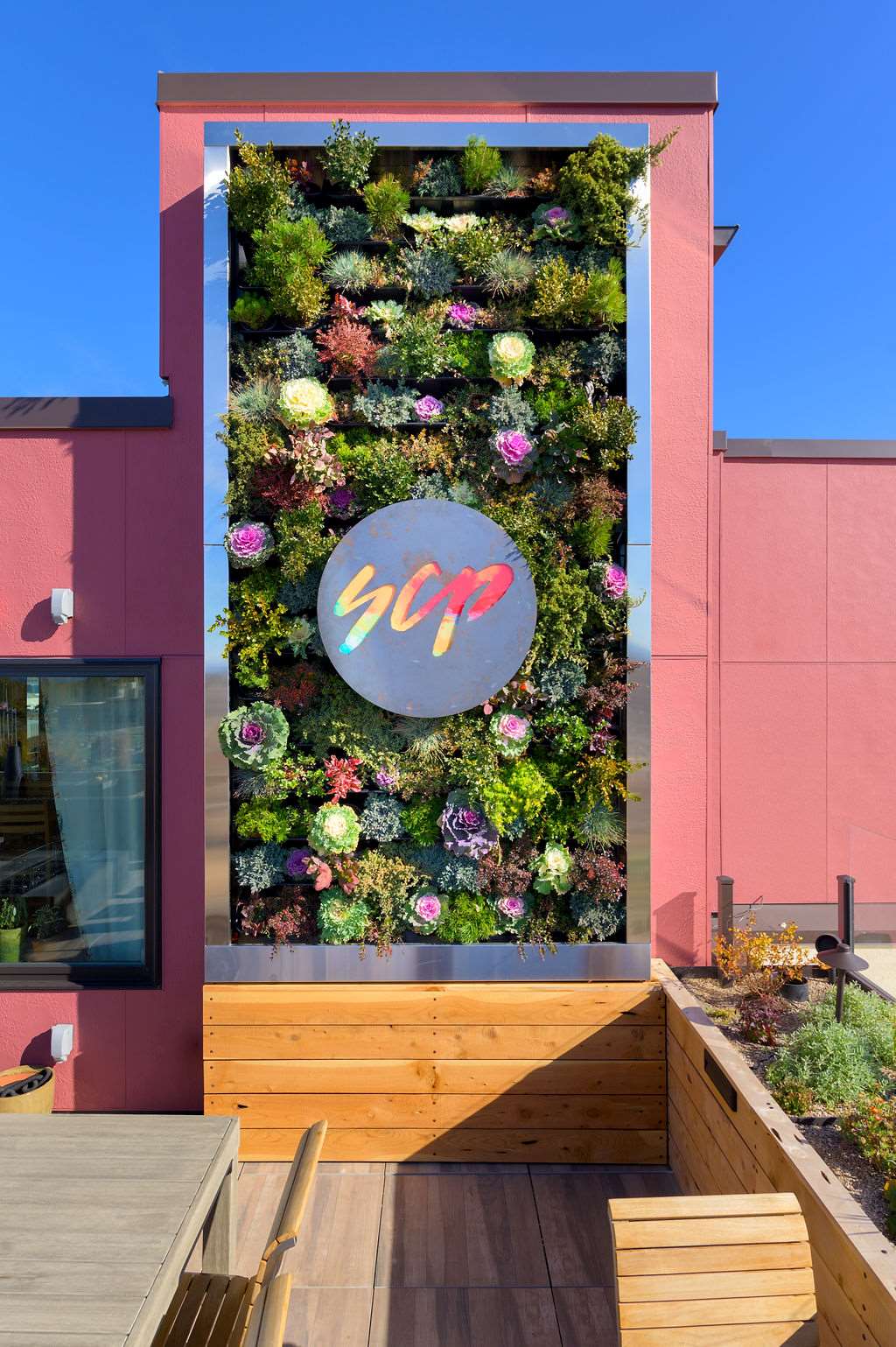 The Rooftop Living Wall | SCP Hotel Redmond