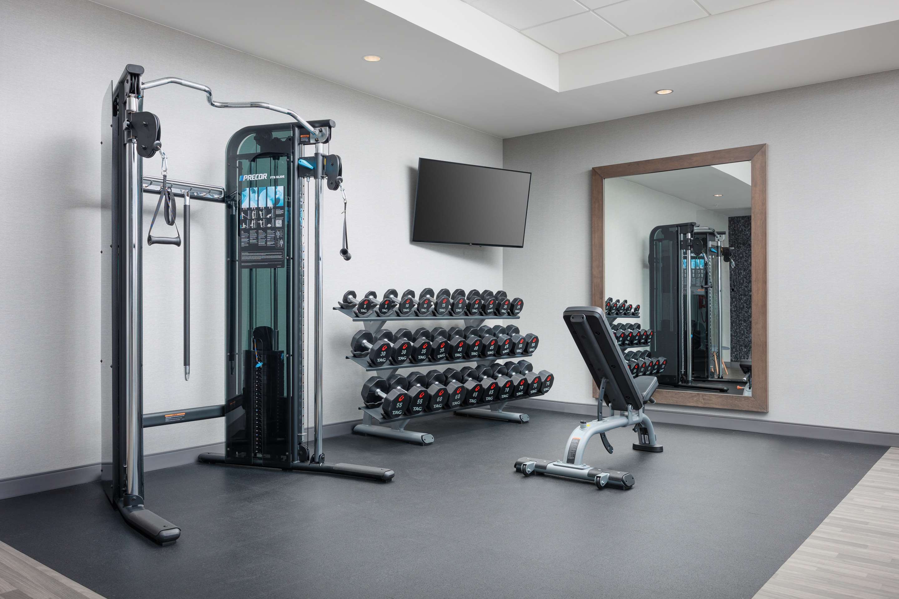 Health club fitness center gym | Hampton Inn & Suites Huntsville Downtown