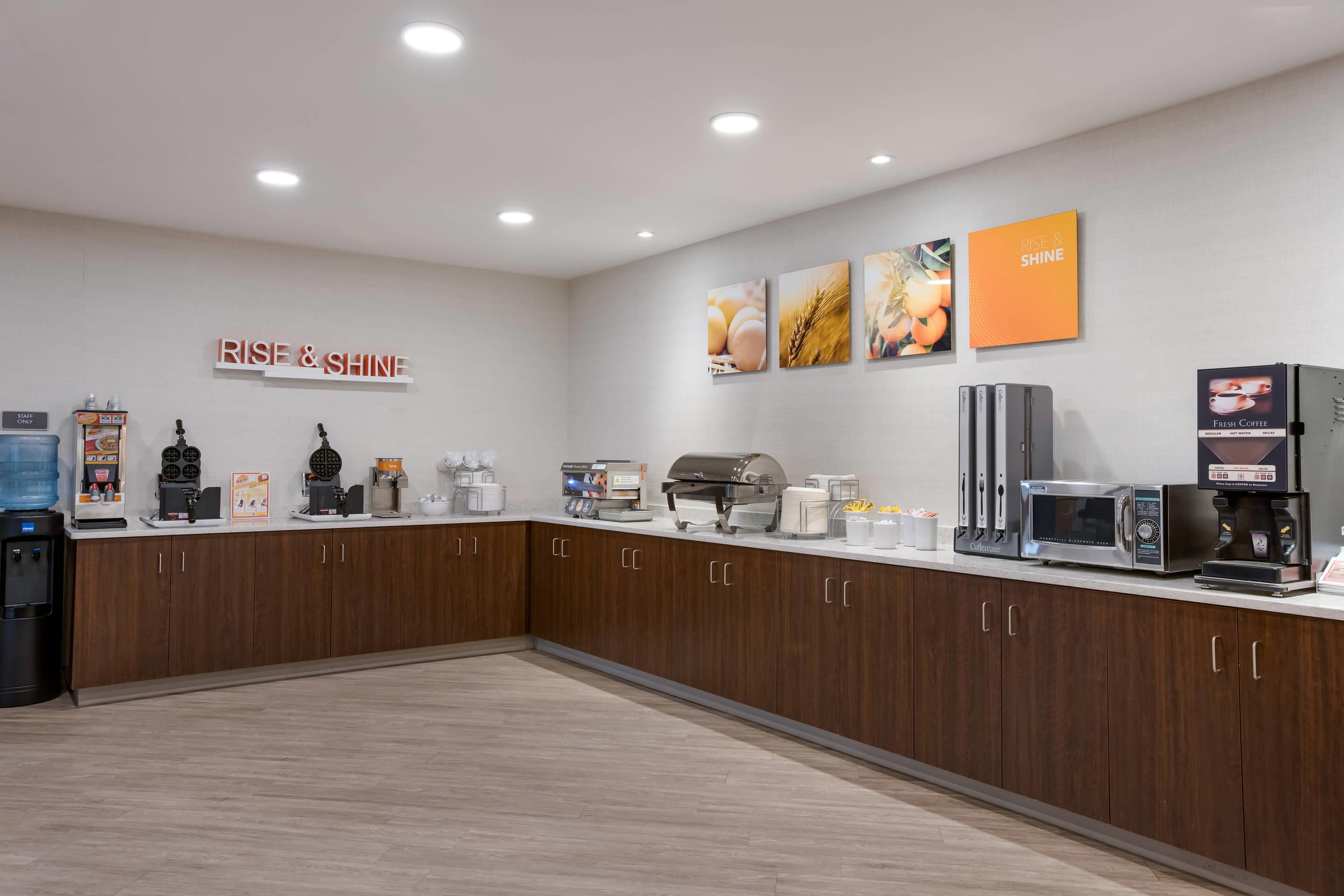 Enjoy breakfast in this seating area